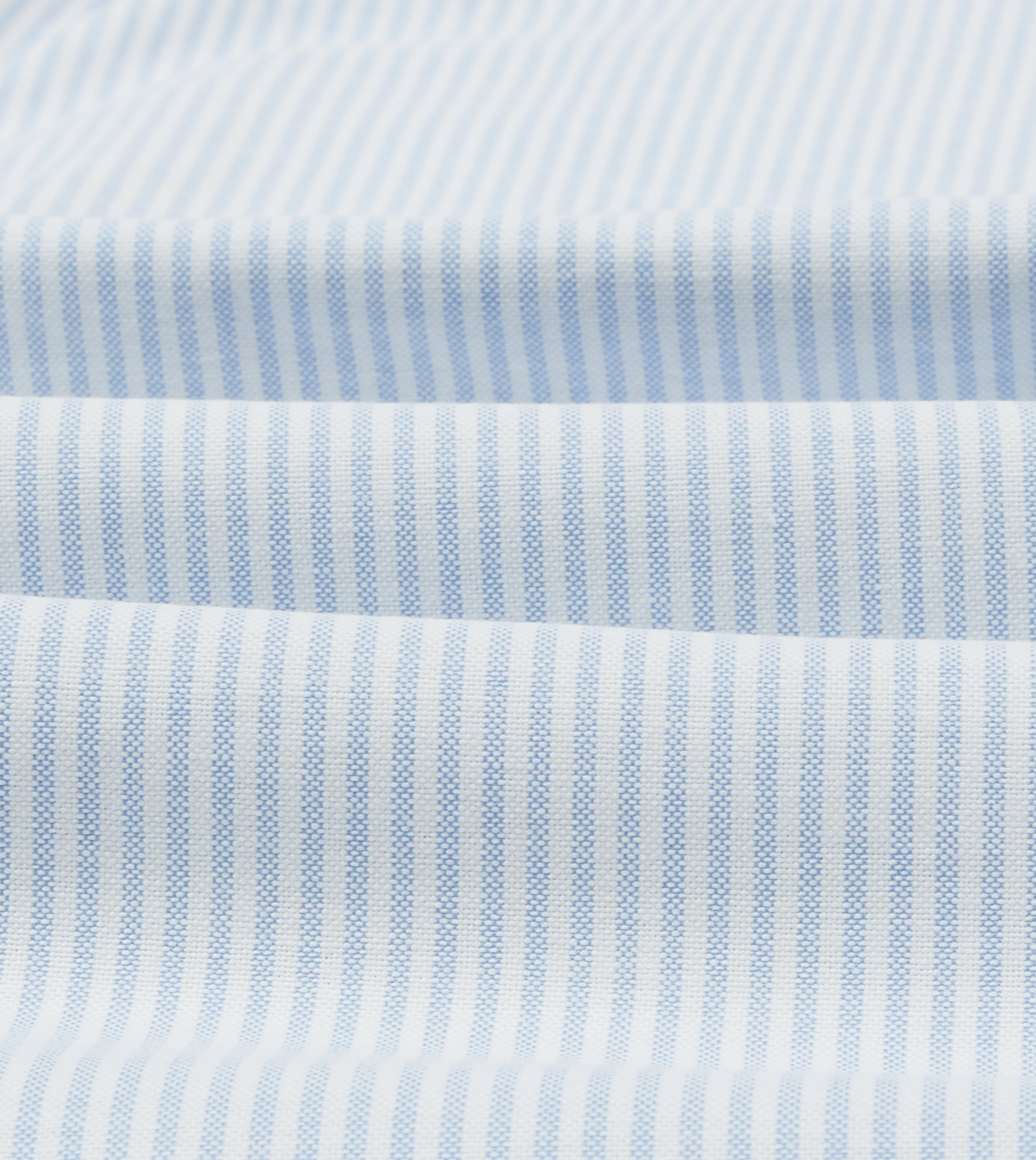 Blue Ticking Stripe Oxford Cloth Button-Down Work Shirt