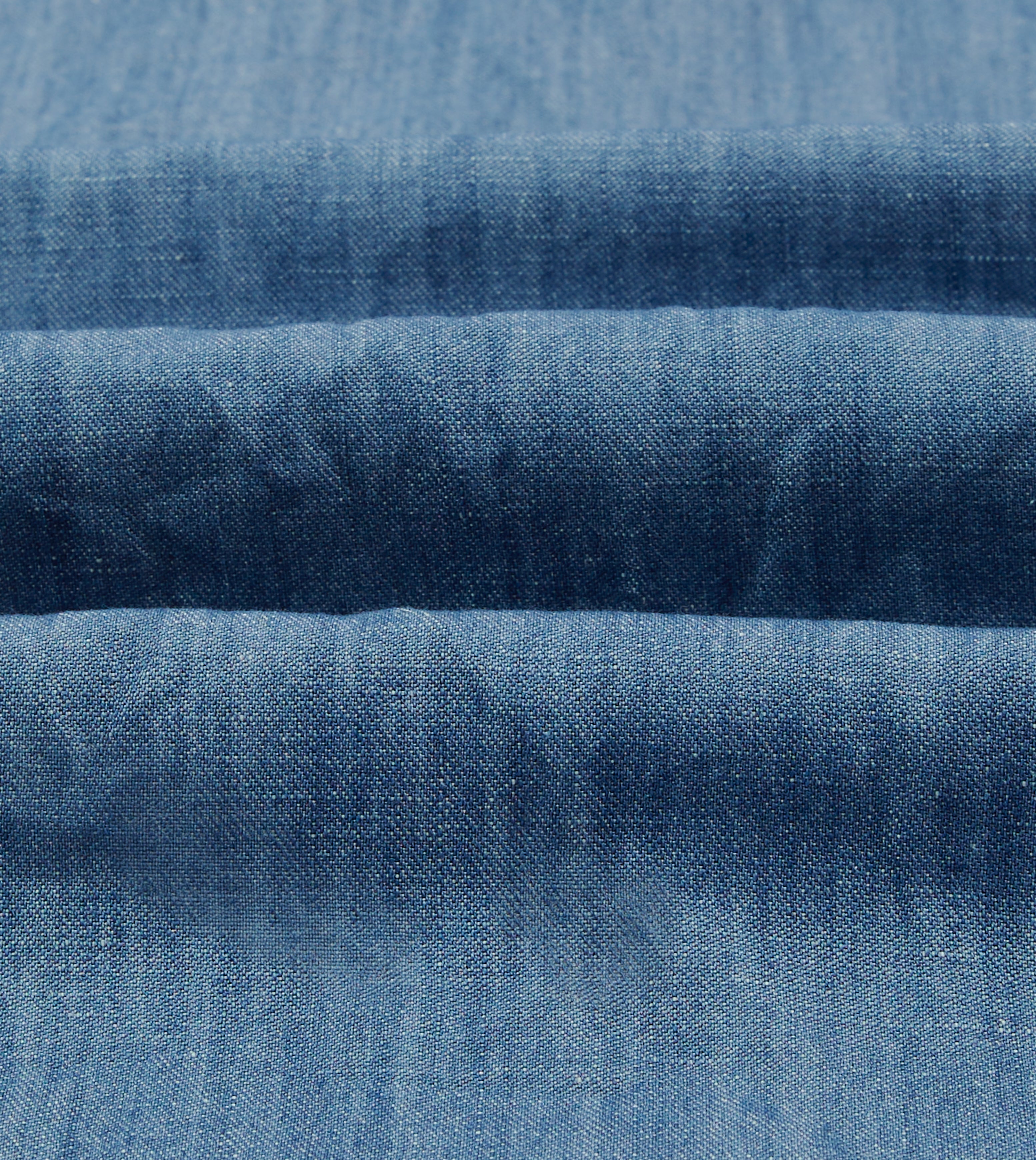 Stone Wash Cotton-Linen Long Point Collar Work Shirt