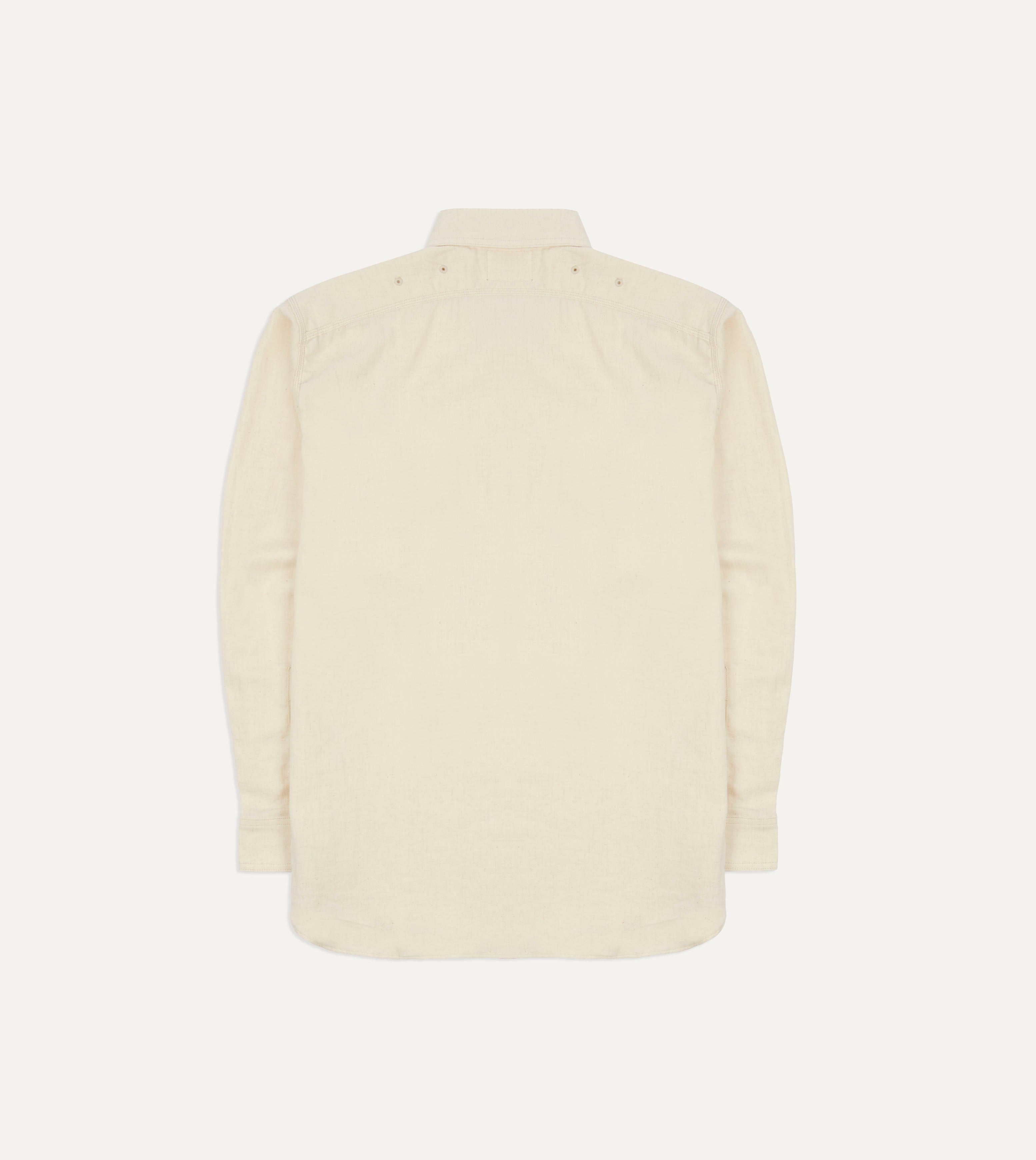 Big Yank '1920' Ecru Cotton-Linen Twill Flyer Shirt