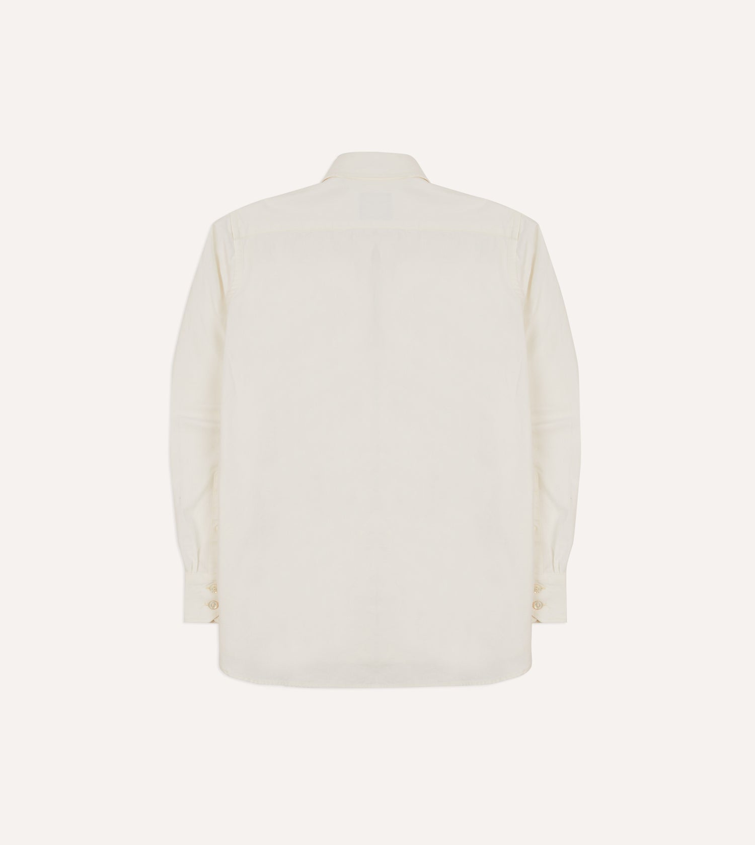 White Cotton Two-Pocket Work Shirt