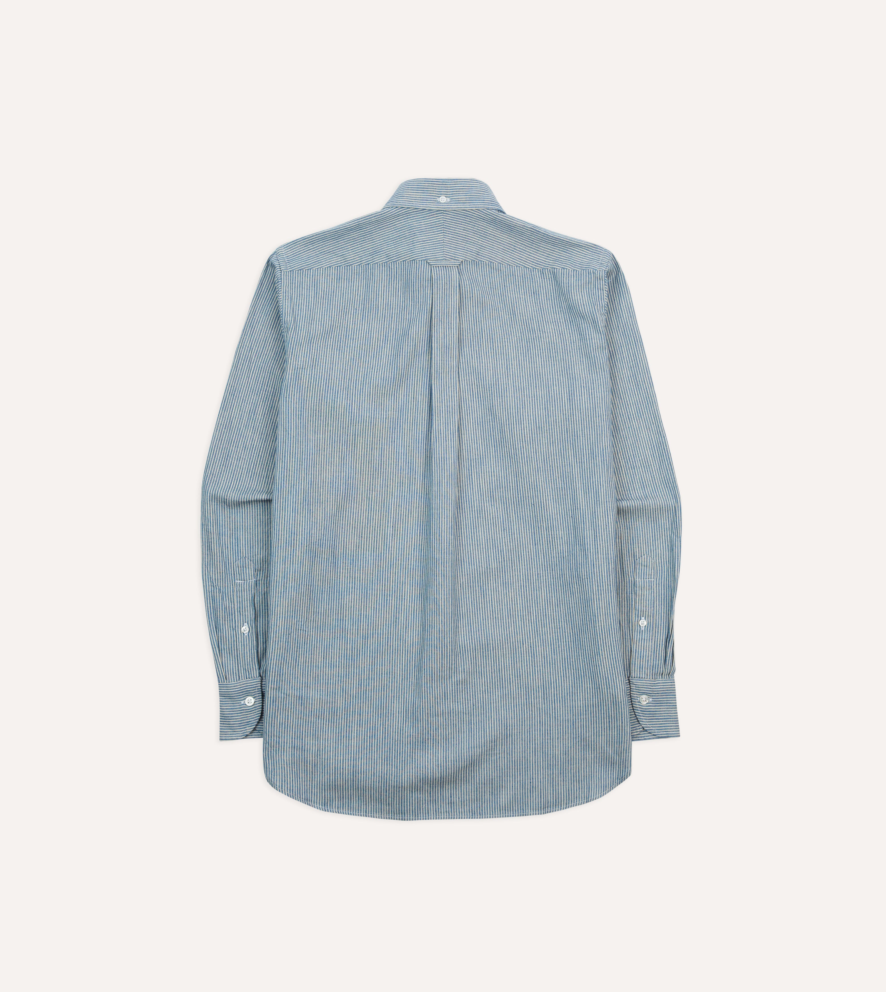 Navy Stripe Denim Work Shirt