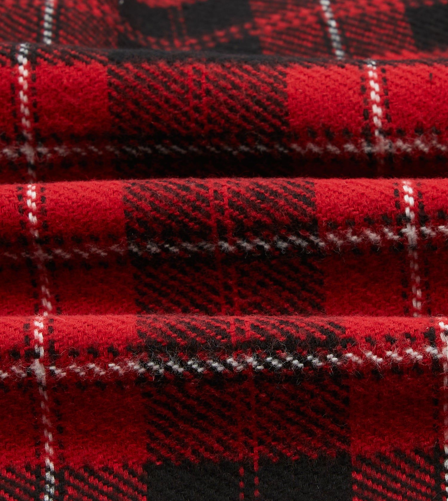 Red Check Cotton Two-Pocket Work Shirt