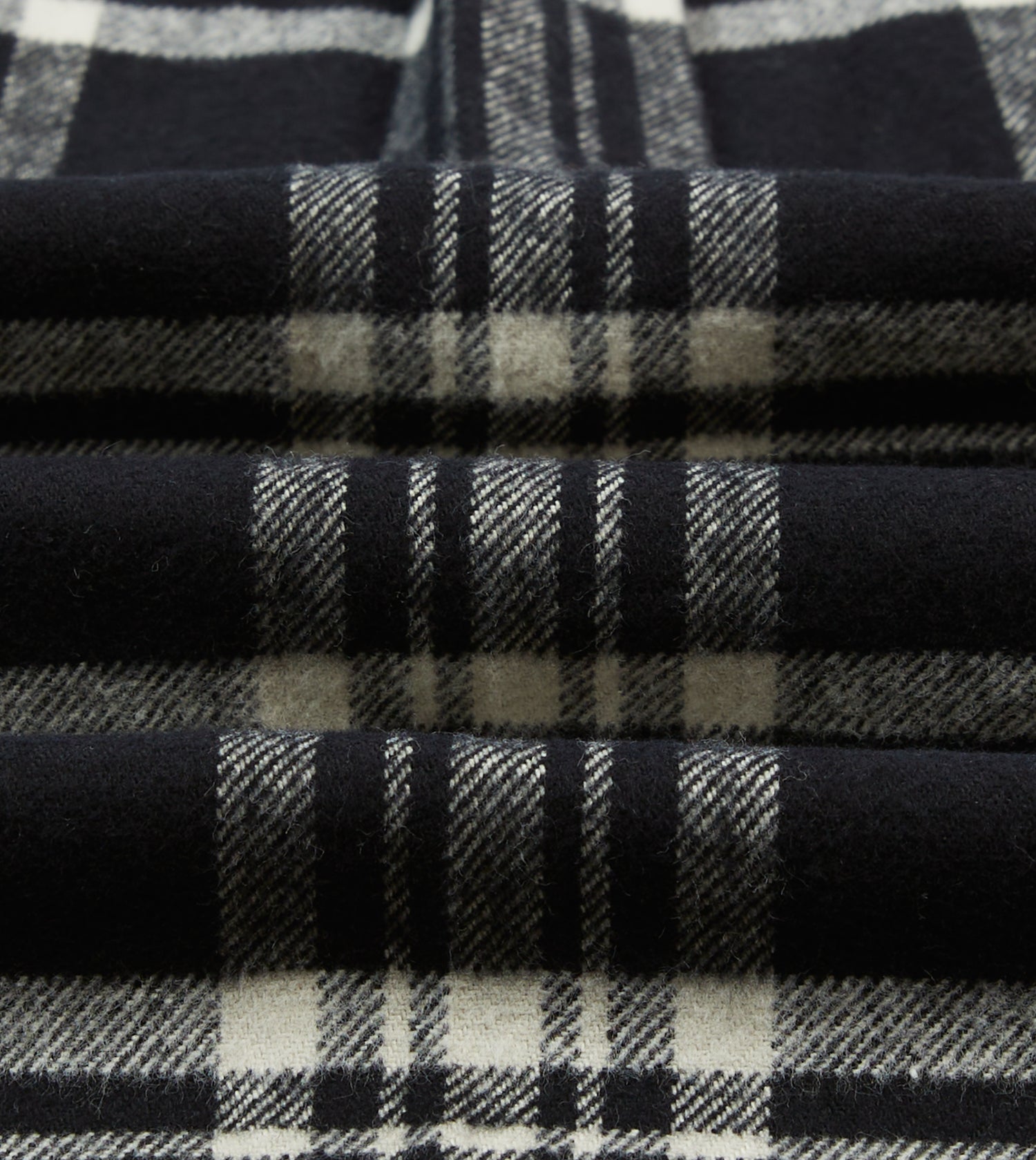 Black Check Cotton Two-Pocket Work Shirt