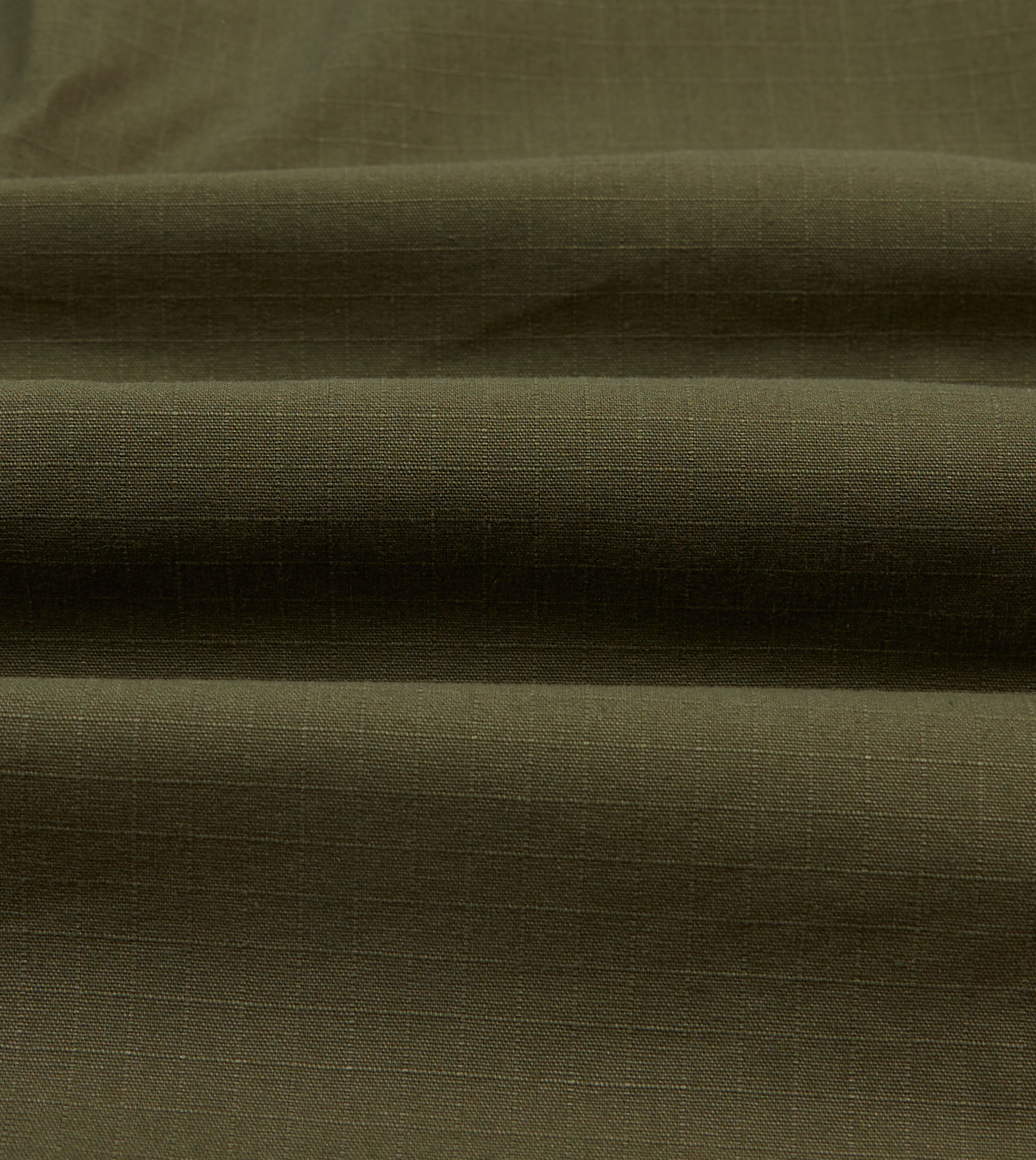 Olive Ripstop Cotton Work Shirt