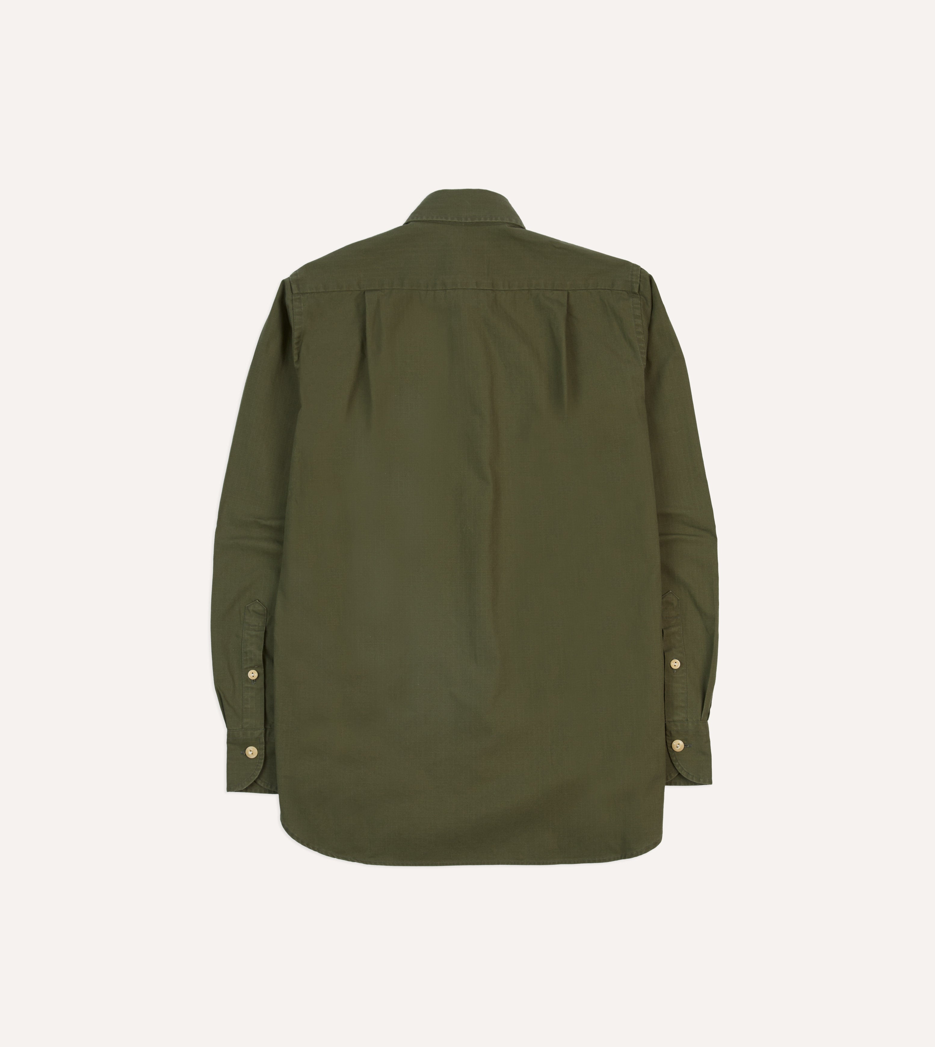 Olive Ripstop Cotton Work Shirt