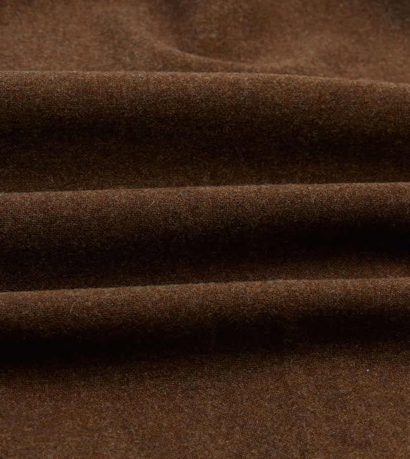 Brown Wool Two-Pocket Work Shirt