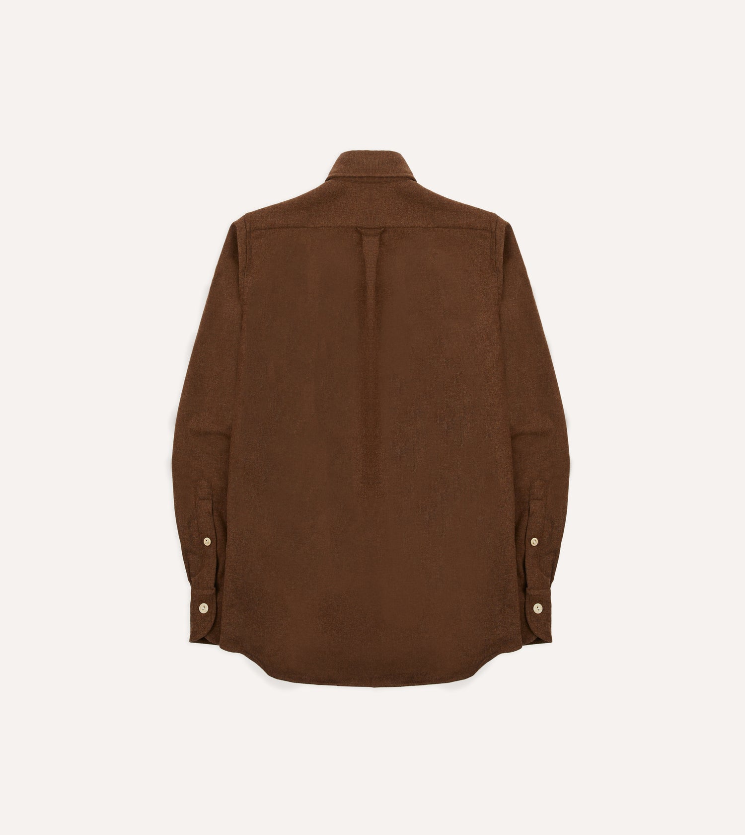 Brown Wool Two-Pocket Work Shirt