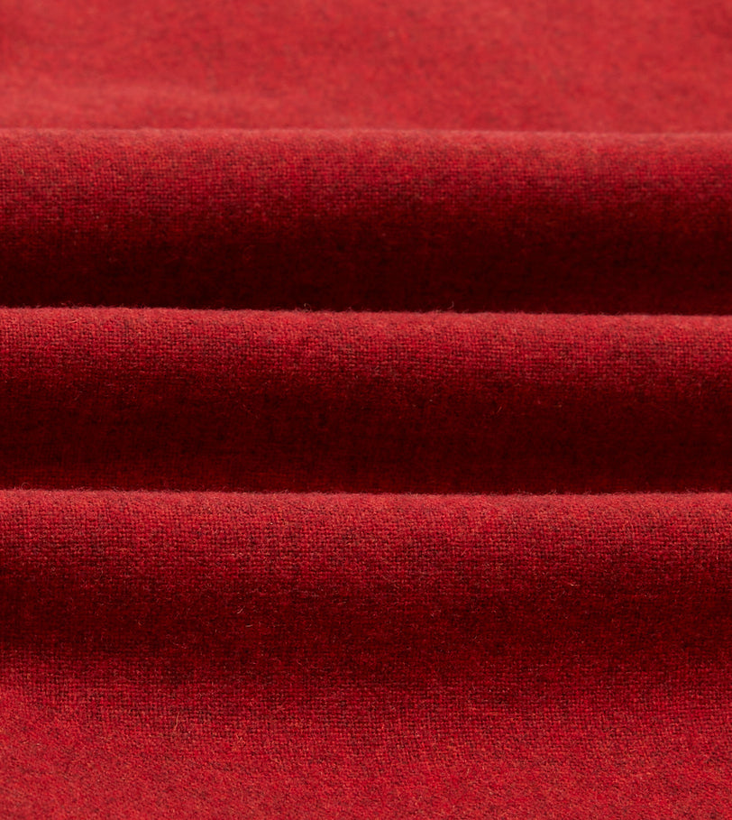 Red Wool Two-Pocket Work Shirt