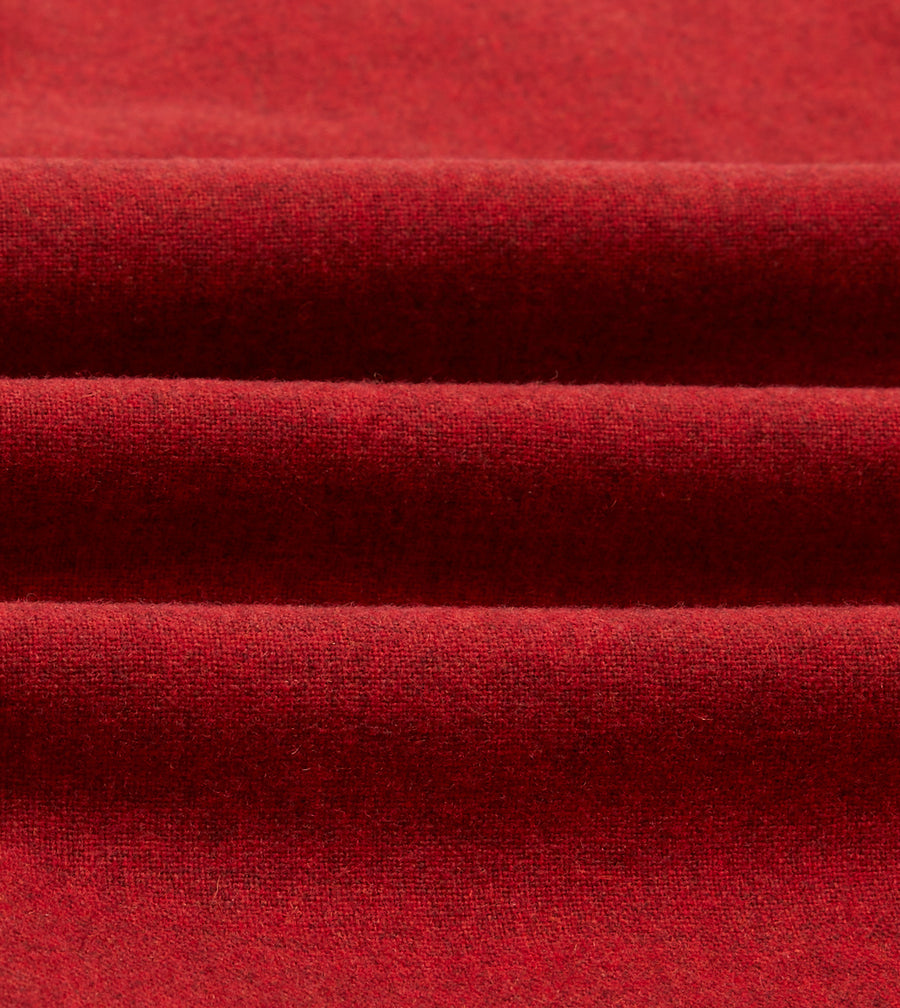 Red Wool Two-Pocket Work Shirt