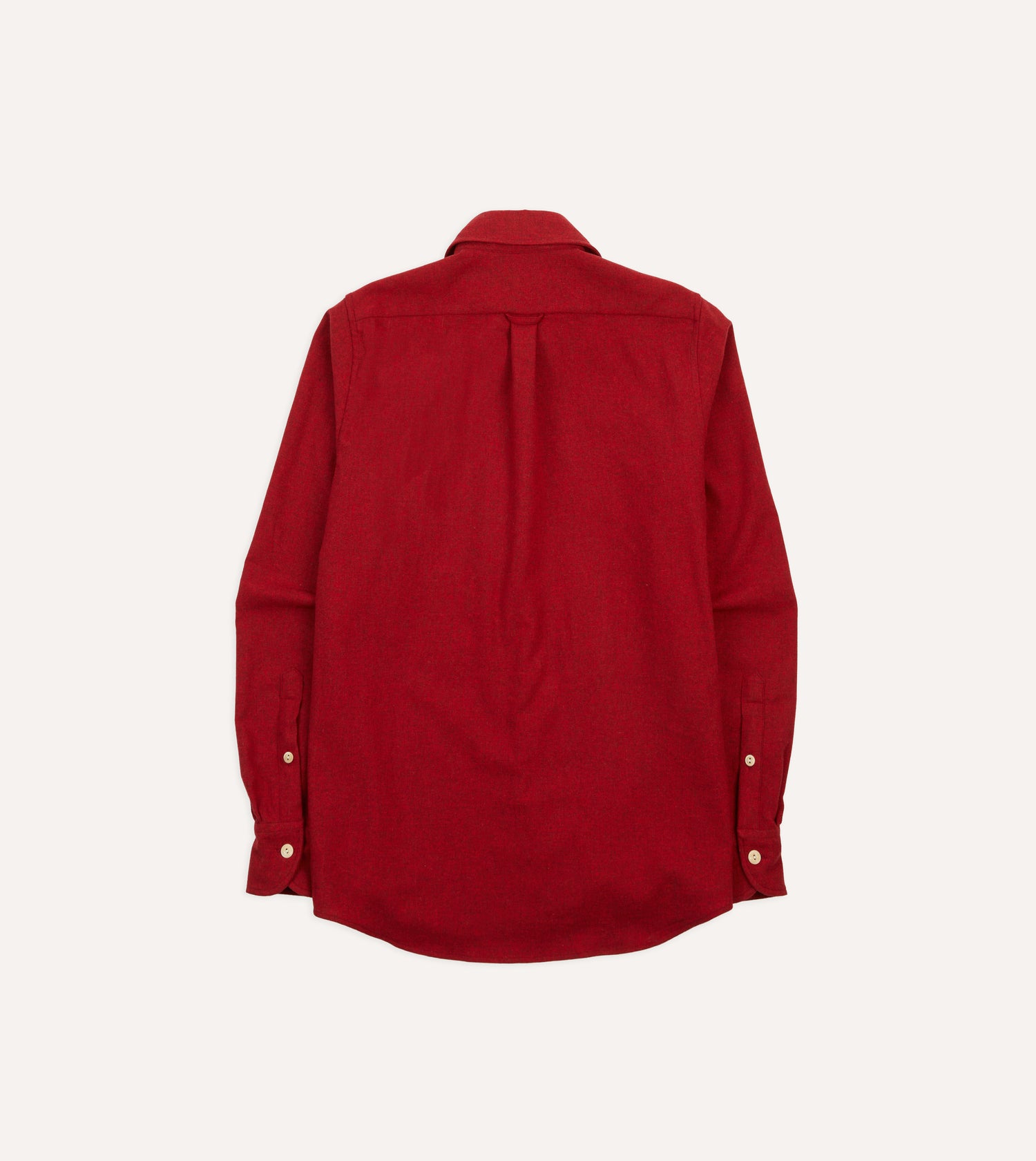 Red Wool Two-Pocket Work Shirt