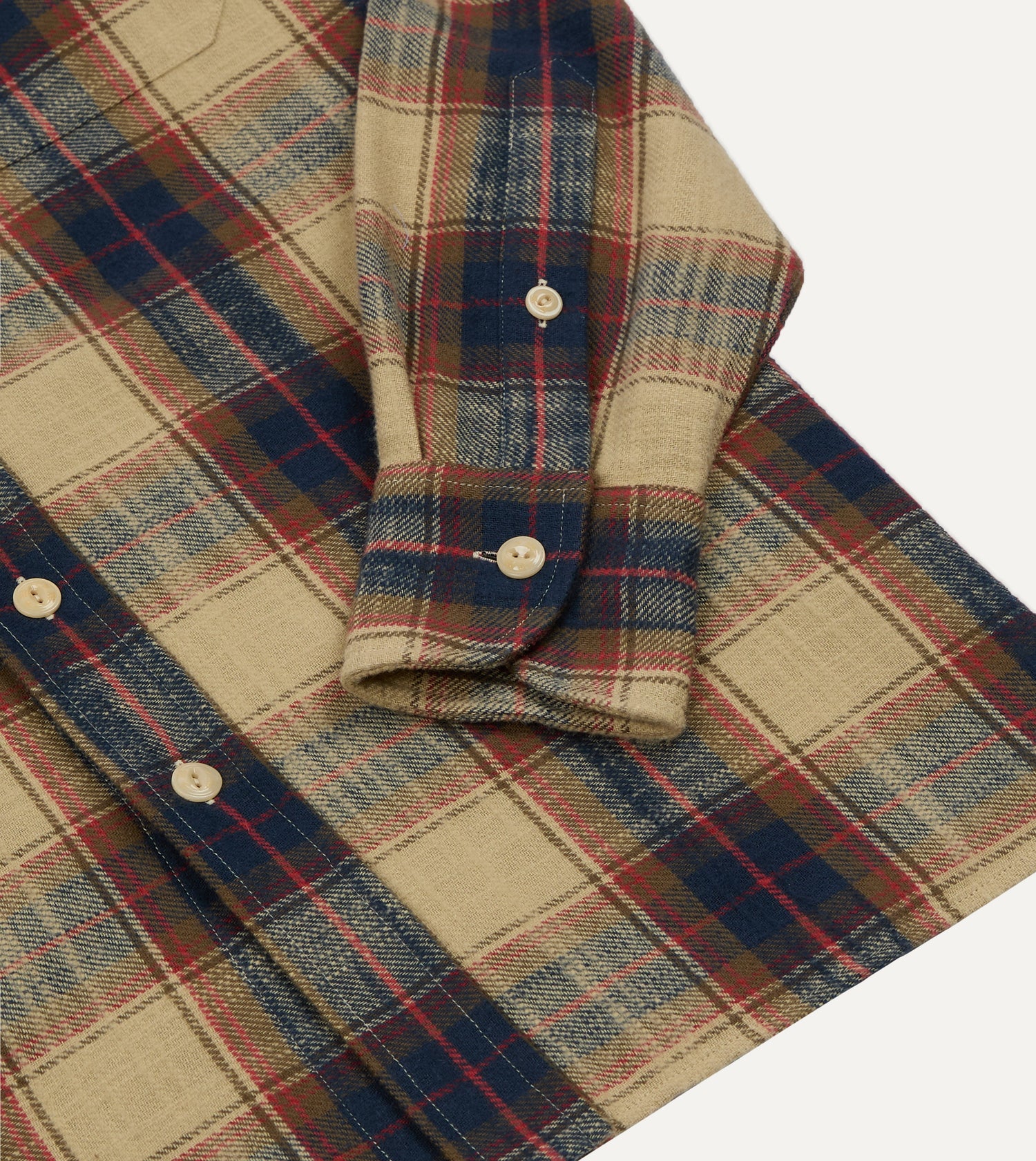 Drake's by A. Levine Check Brushed Cotton Two-Pocket Work Shirt