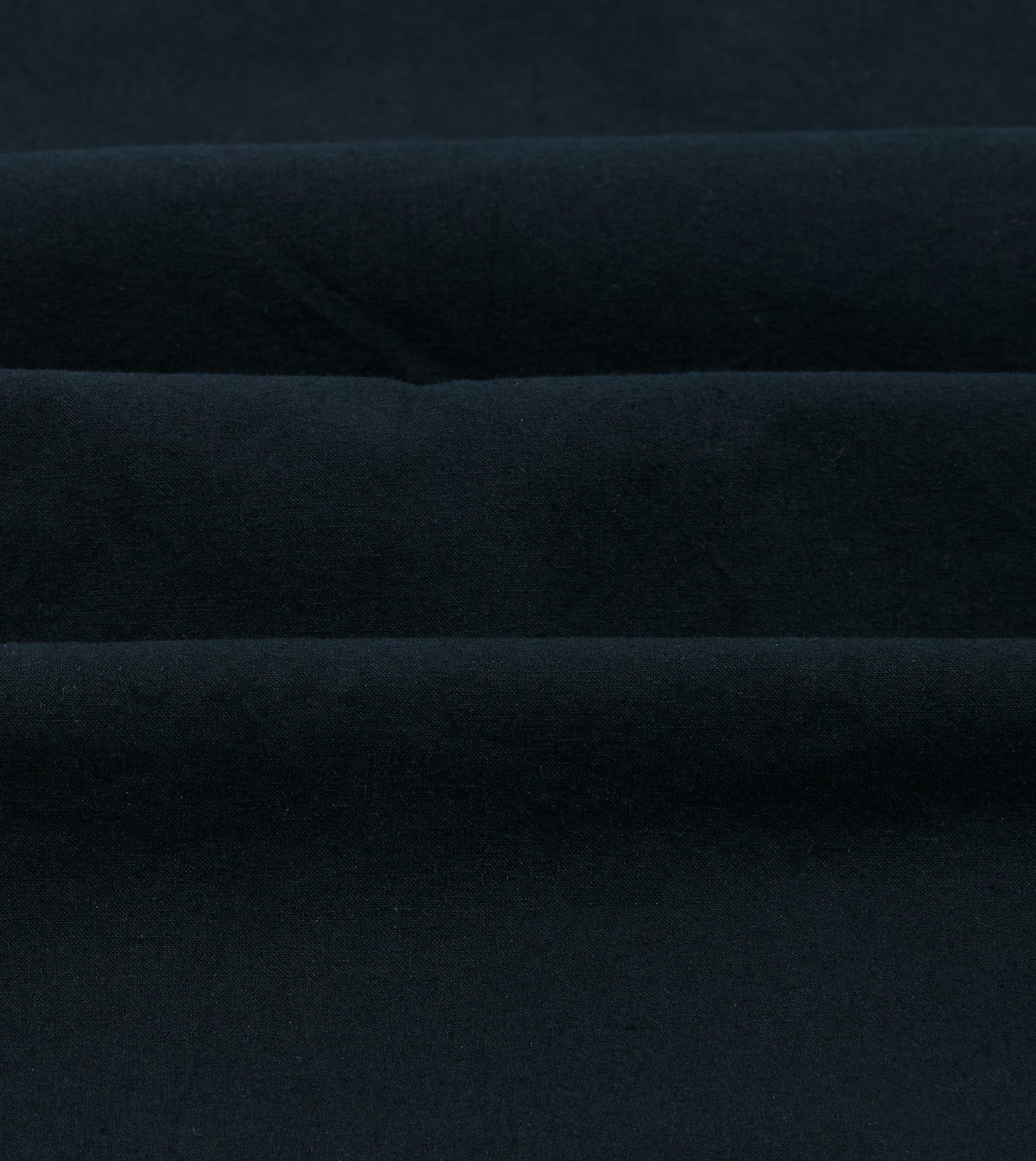 Navy Contrast Stitch Cotton-Linen Two-Pocket Work Shirt