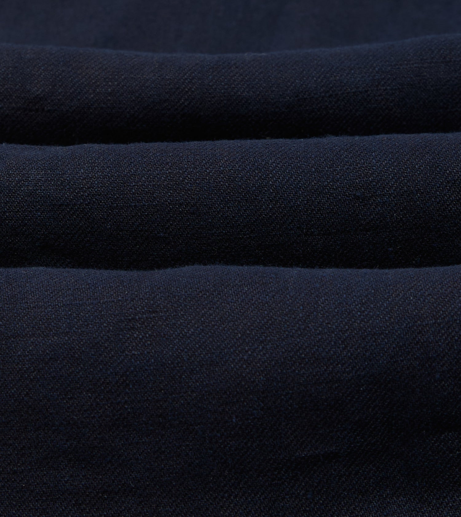 Navy Linen Twill Two-Pocket Work Shirt
