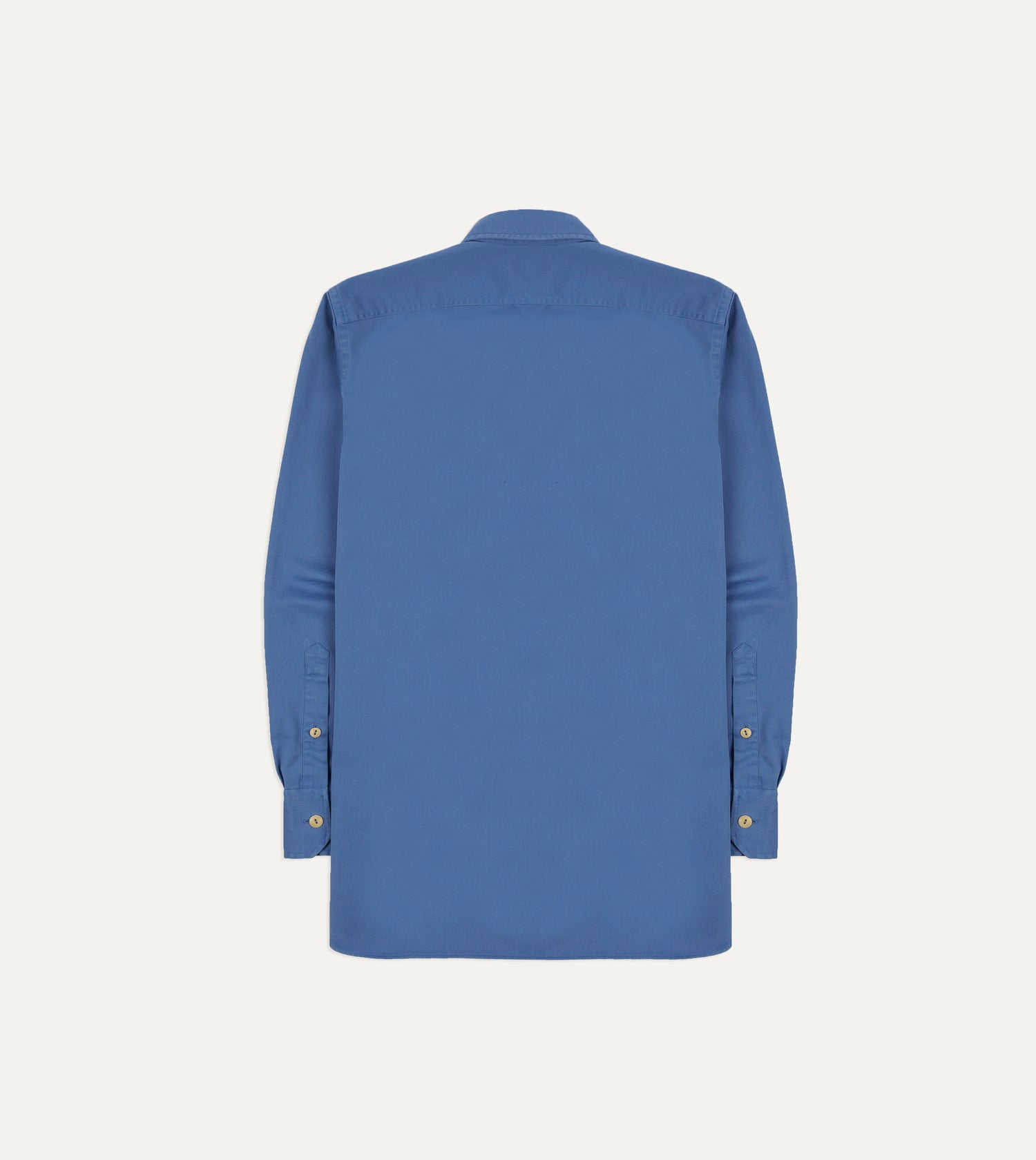 Blue Cotton Long Point Collar Work Shirt