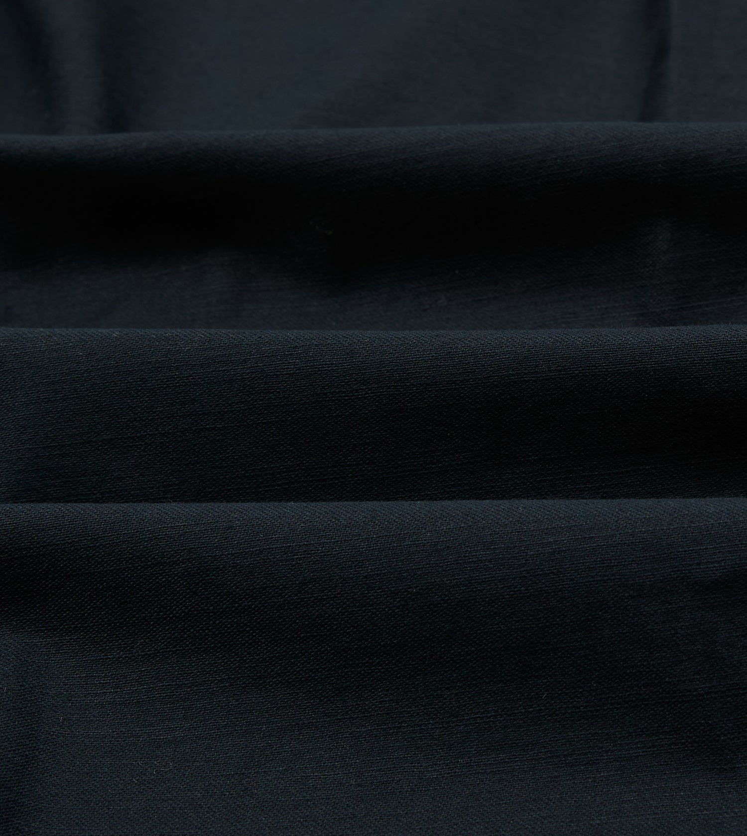 Navy Satin Cotton Popover Work Shirt