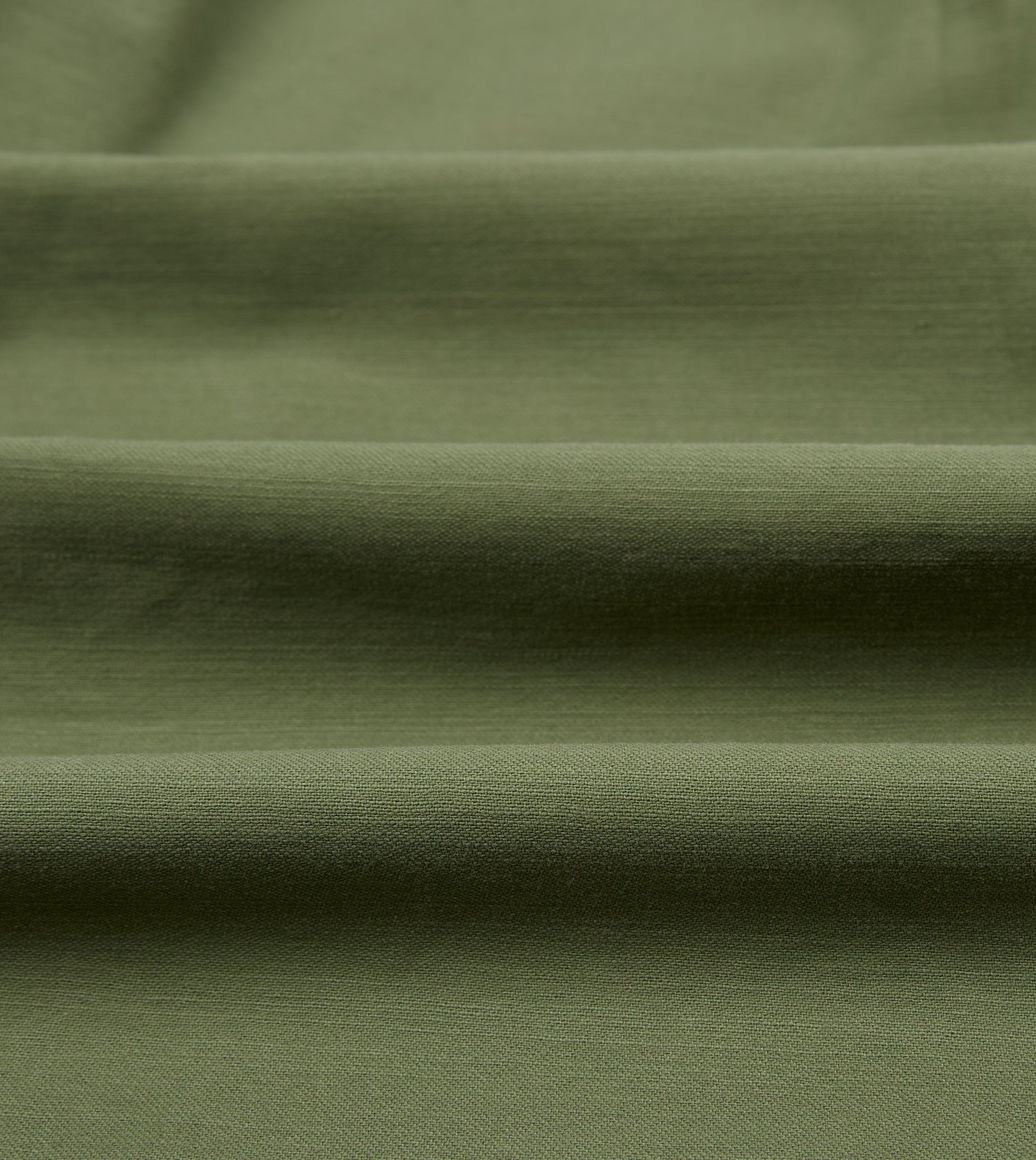 Green Satin Cotton Popover Work Shirt