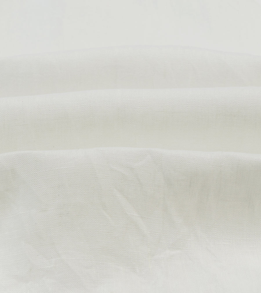 Ecru Linen Spread Collar Shirt