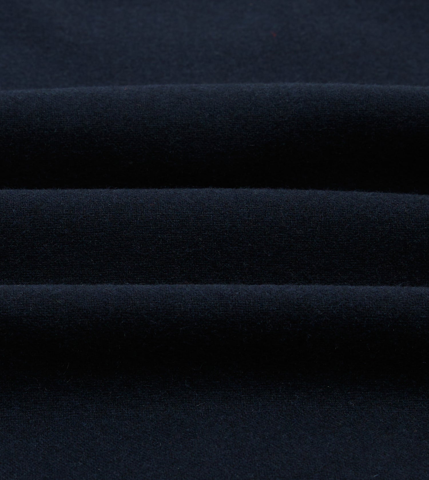 Navy Wool Four-Pocket Camp Collar Work Shirt