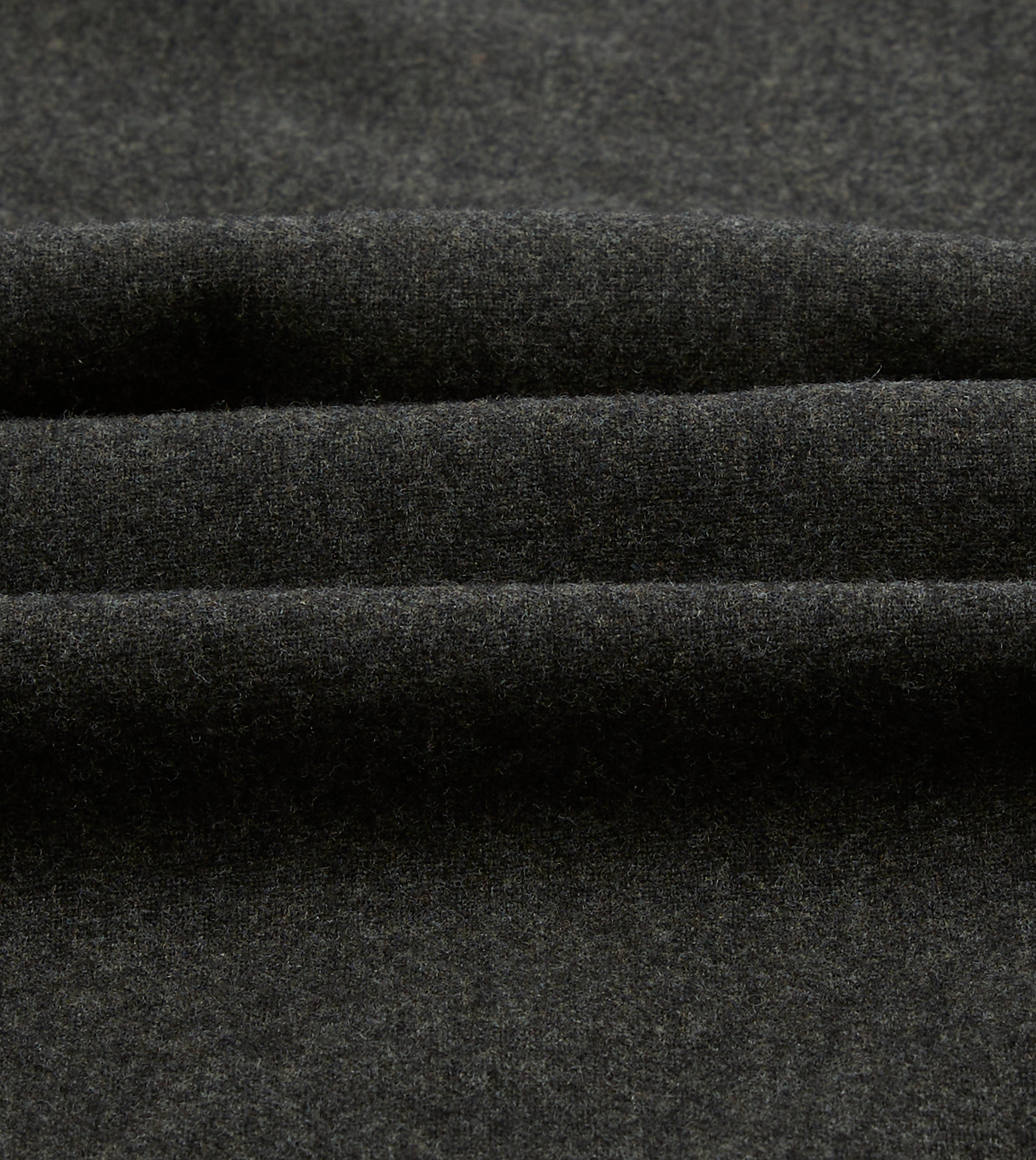 Grey Wool Four-Pocket Camp Collar Work Shirt