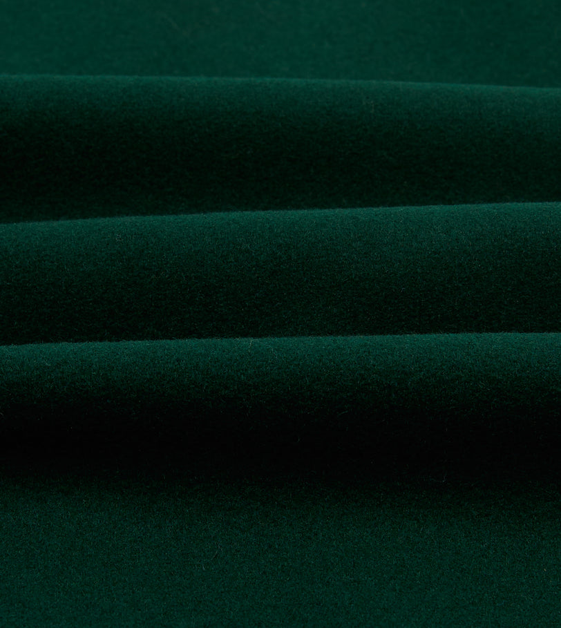 Green Wool Four-Pocket Camp Collar Work Shirt