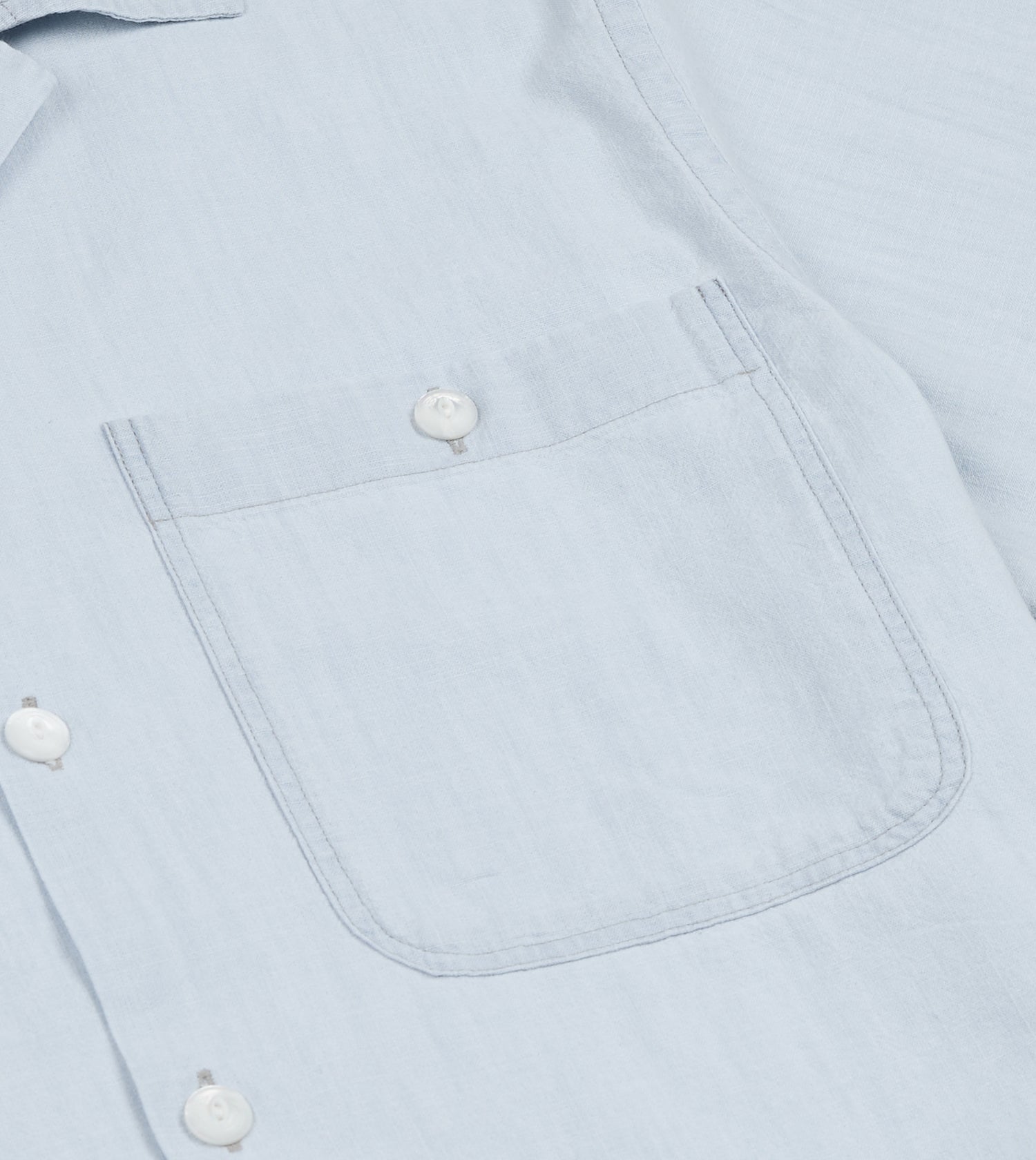 Blue Chambay Short Sleeve Camp Collar Shirt