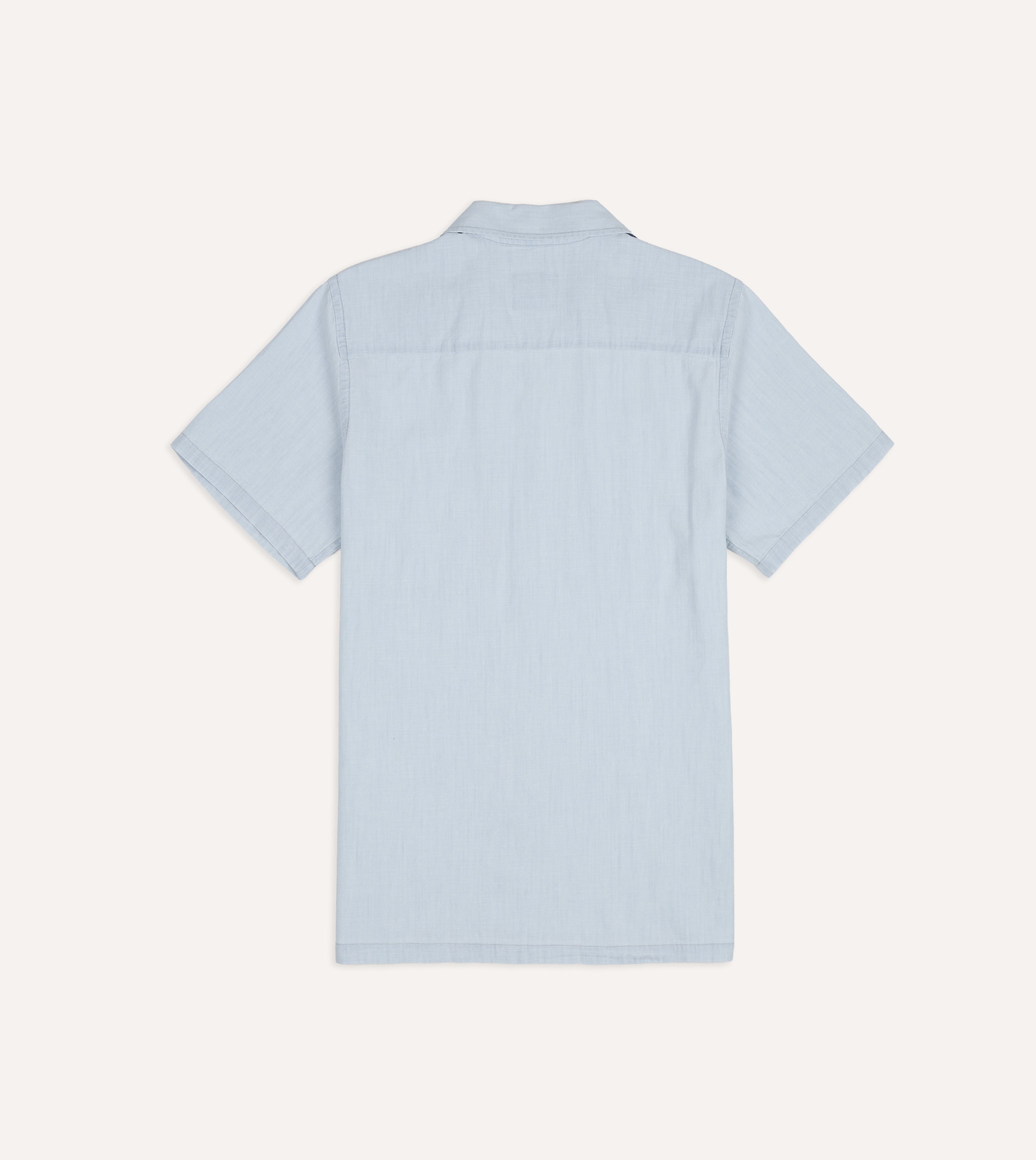 Blue Chambay Short Sleeve Camp Collar Shirt
