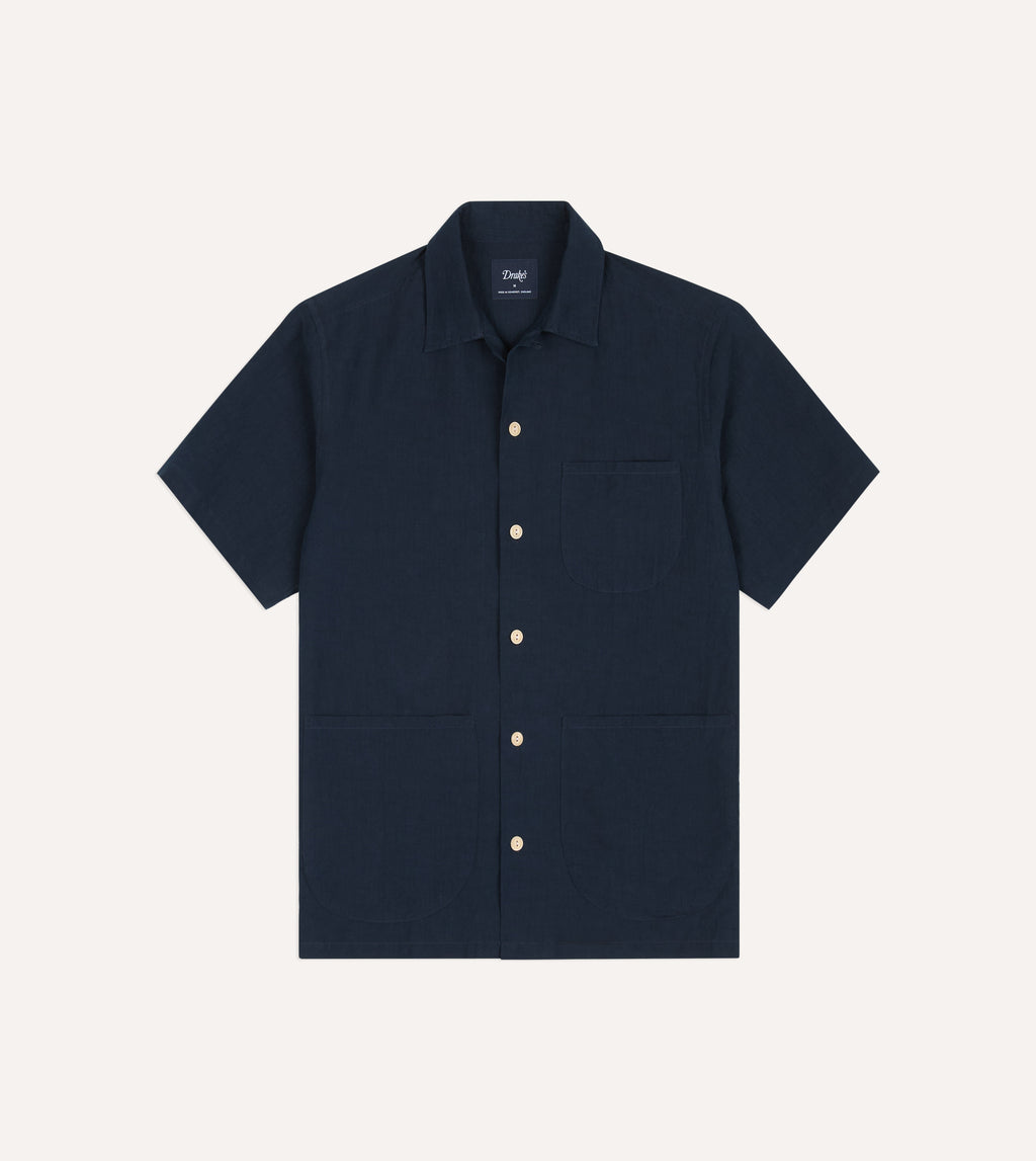navy short sleeve dress shirt Leeward Short Sleeve