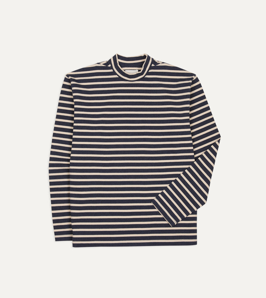 Indigo and Ecru Breton T-Shirt
