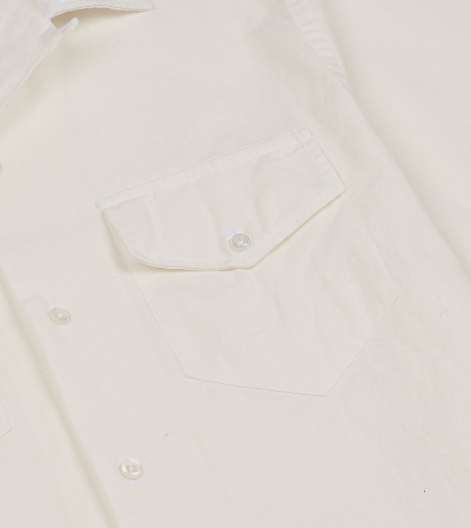Mayumi Y. for Drake’s Embroidered Cotton-Linen Camp Collar Short Sleeve Shirt