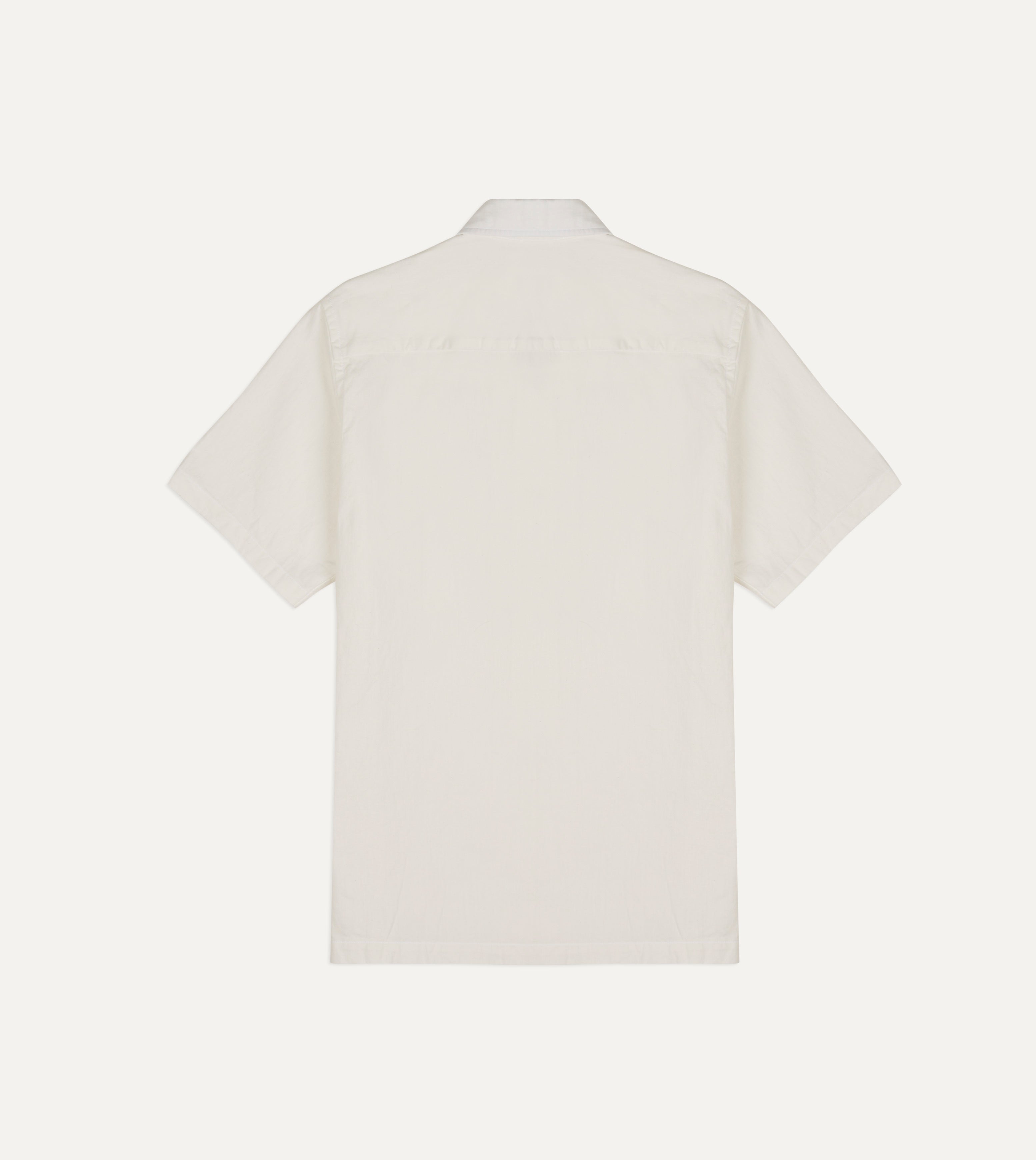 Mayumi Y. for Drake’s Embroidered Cotton-Linen Camp Collar Short Sleeve Shirt