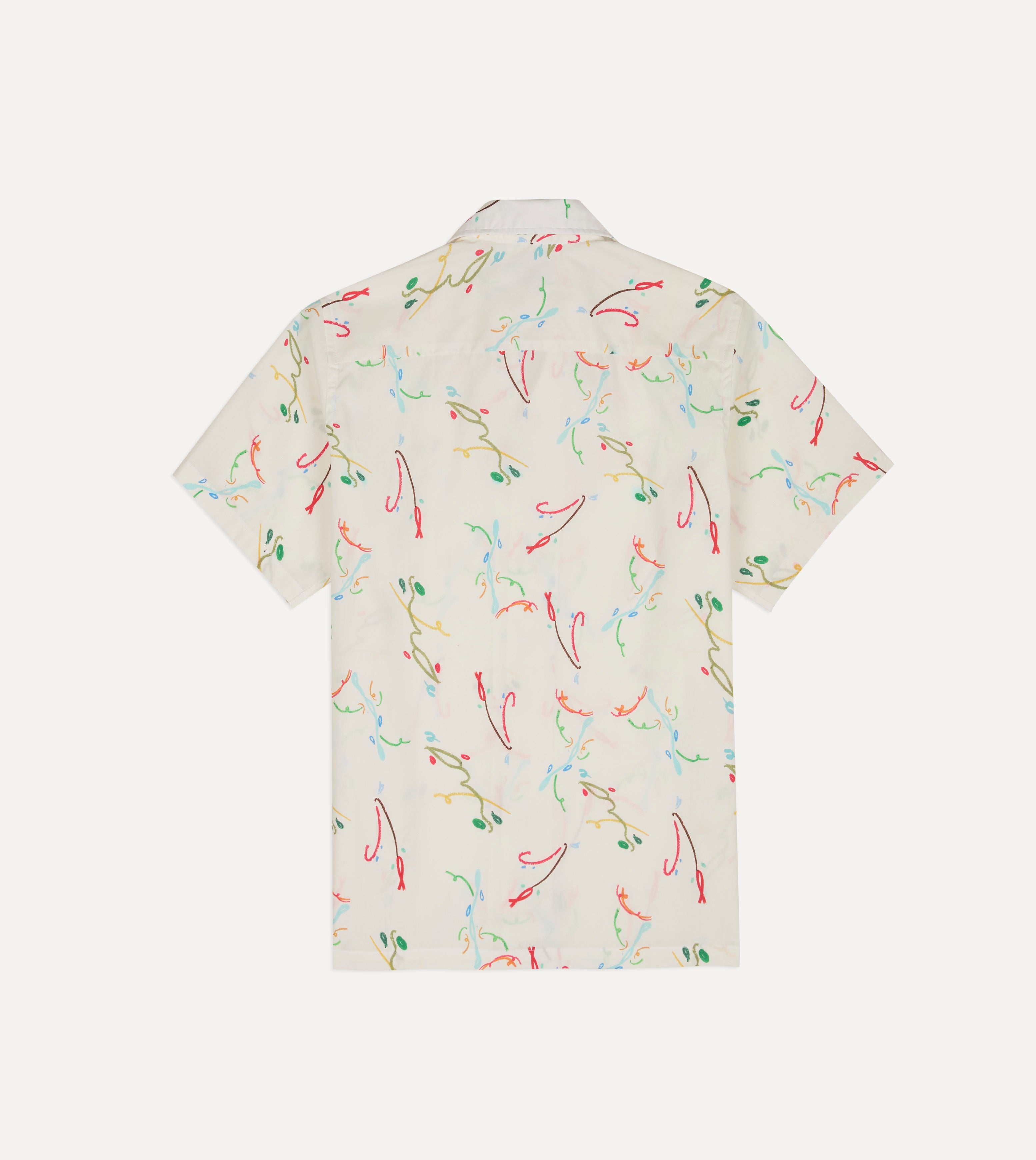 Mayumi Y. for Drake’s Print Cotton Camp Collar Short Sleeve Shirt