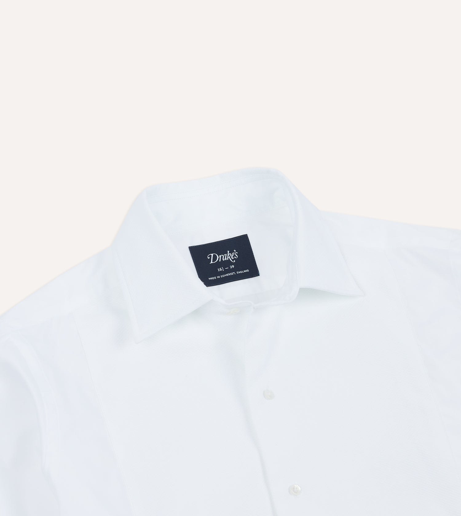 White Cotton Bib Front Dinner Shirt