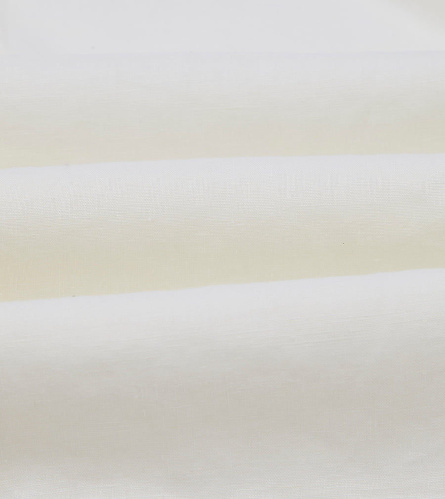 White Linen Button-Down Collar Shirt