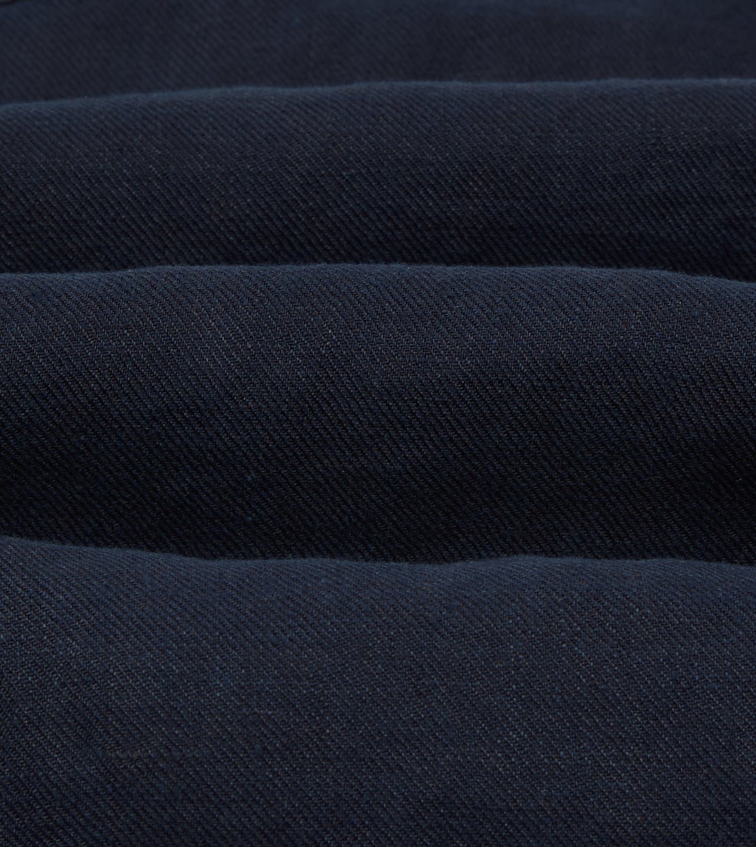 Navy Linen Twill Cuban Shirt