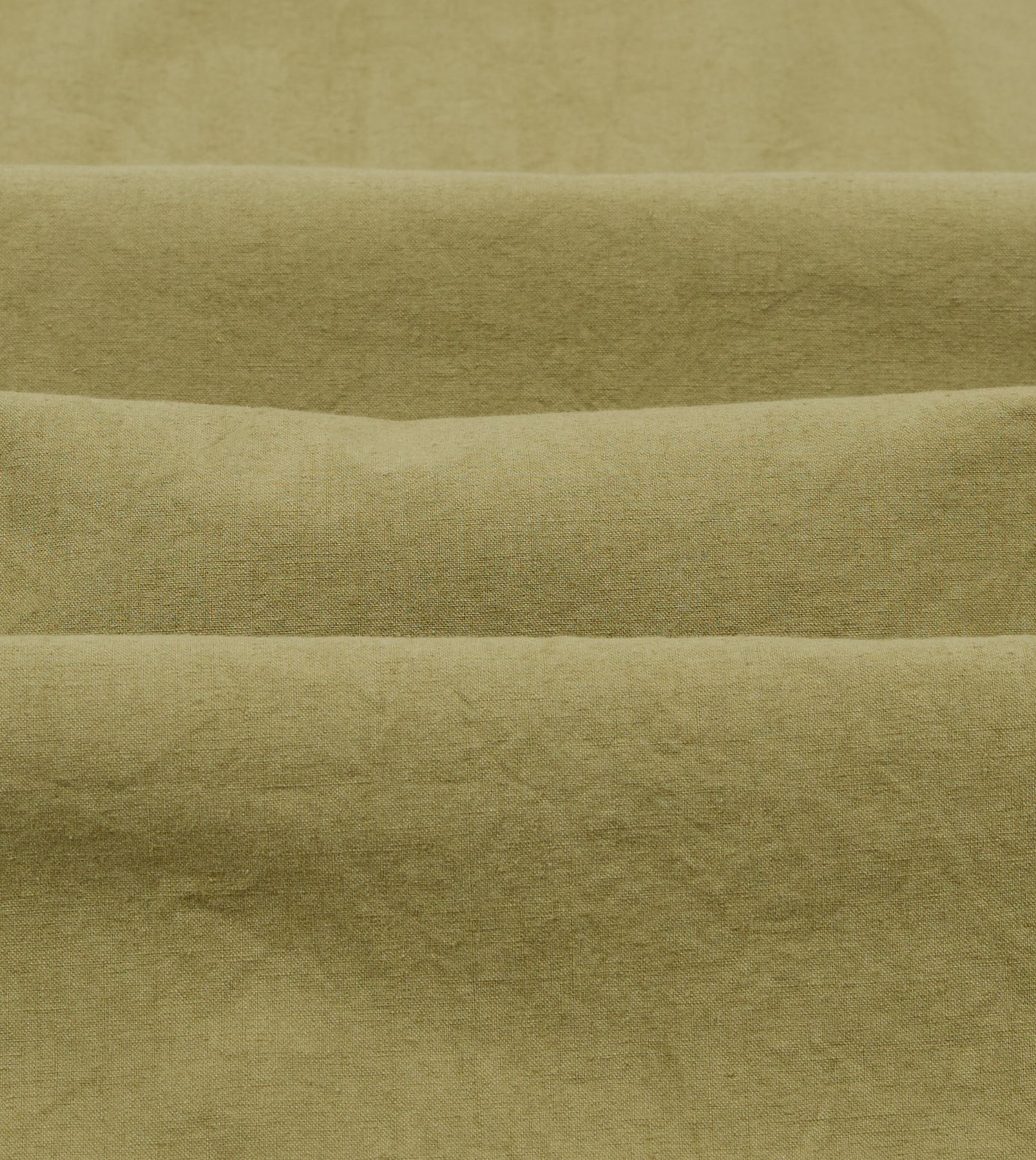 Khaki Cotton-Linen Crepe Cuban Shirt