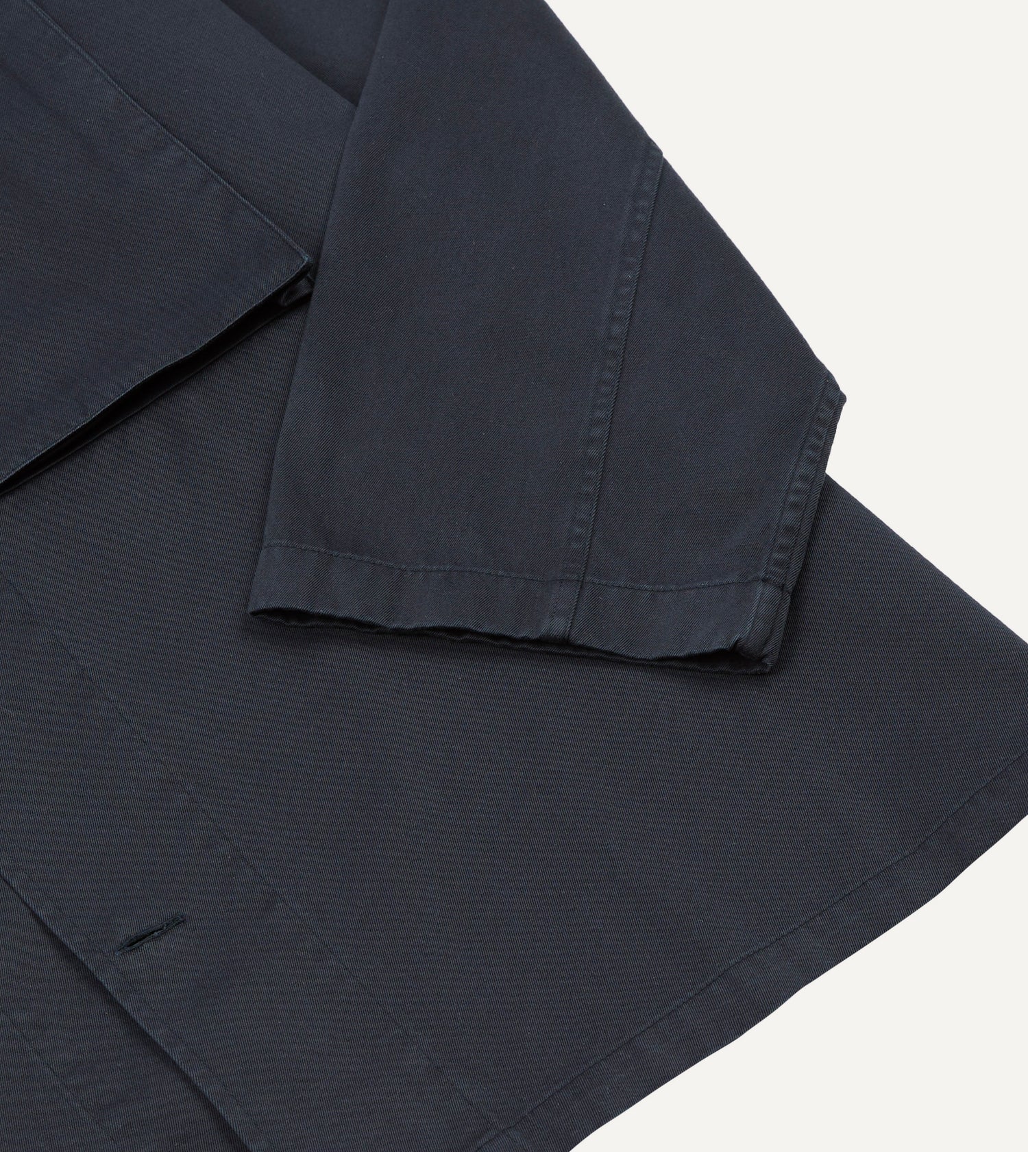 Navy Stone Wash Cotton Military Overshirt