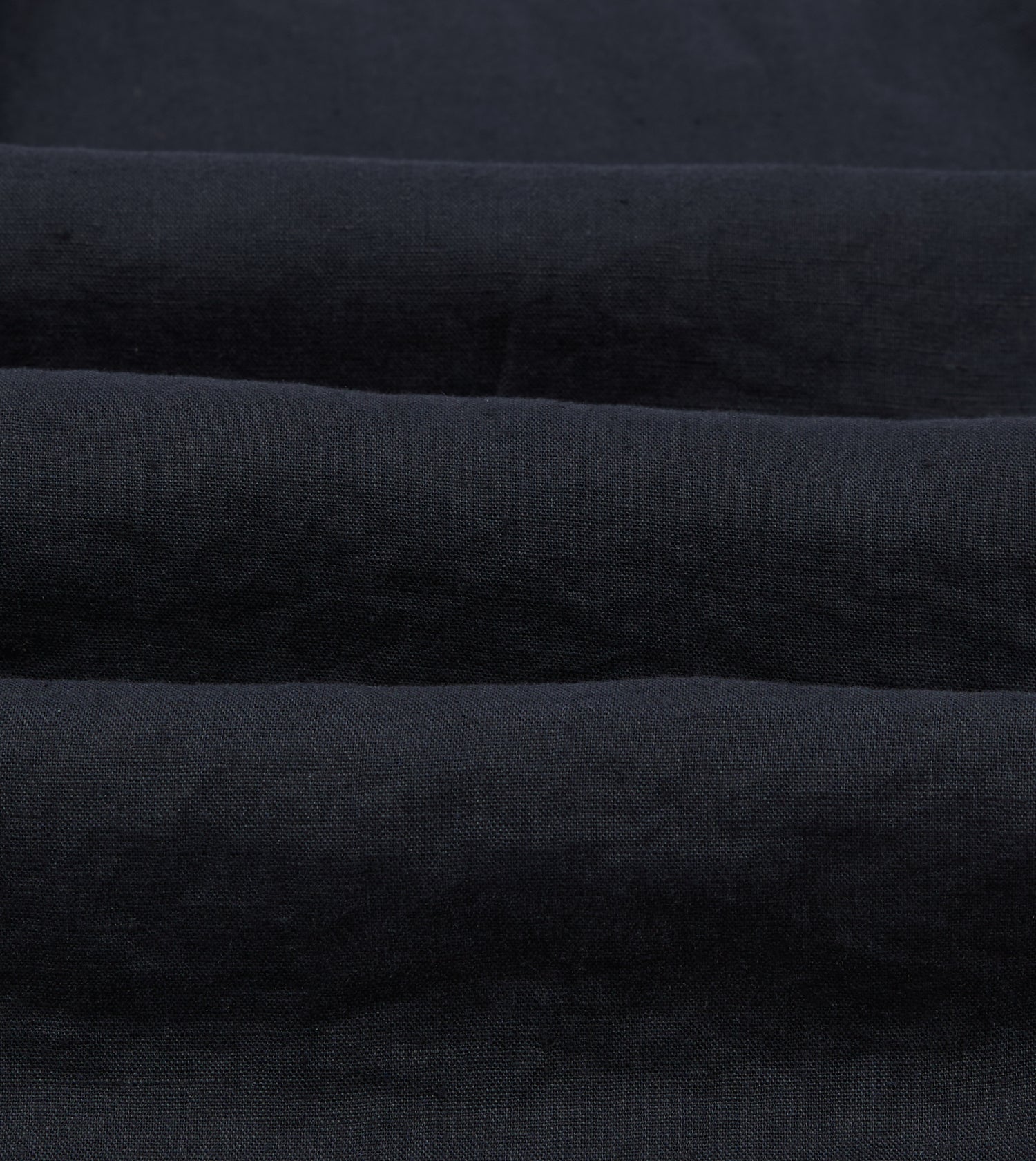 Navy Linen Pintuck Military Shirt