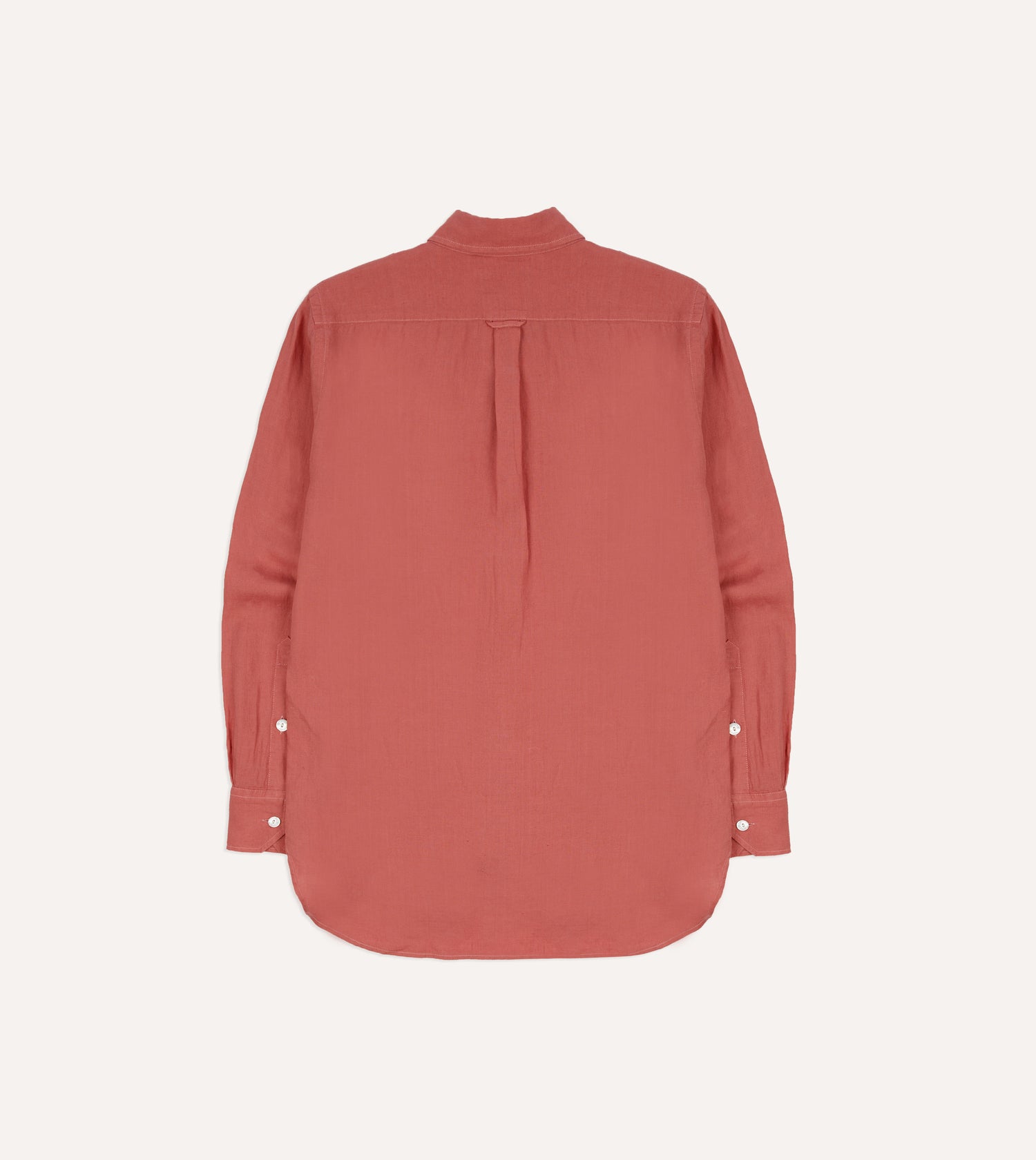 Pink Linen Pintuck Military Shirt