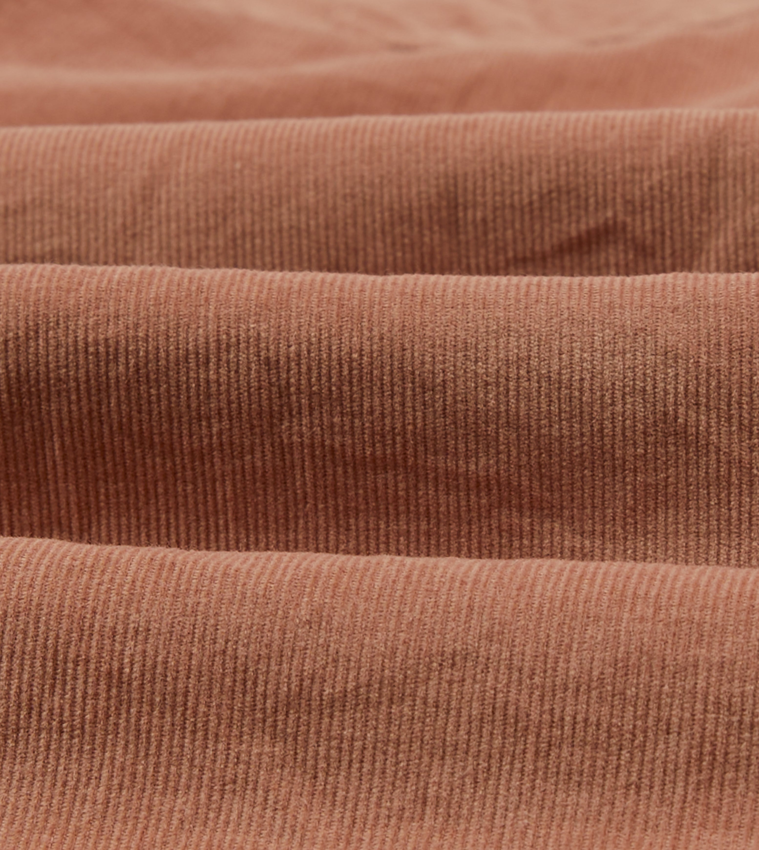 Washed Red Corduroy Two-Pocket Western Shirt