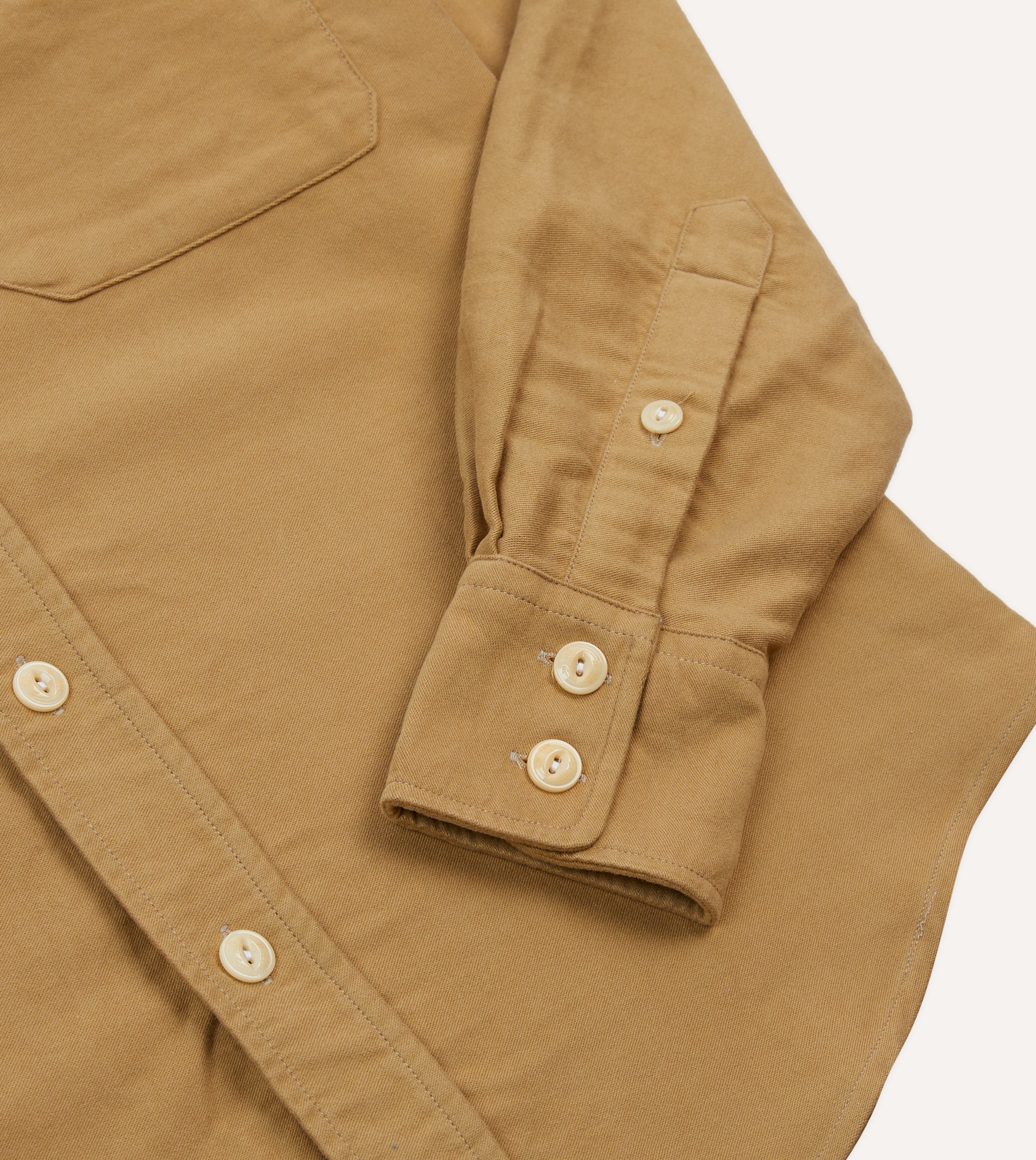 Sand Moleskin Two-Pocket Western Shirt – Drakes US