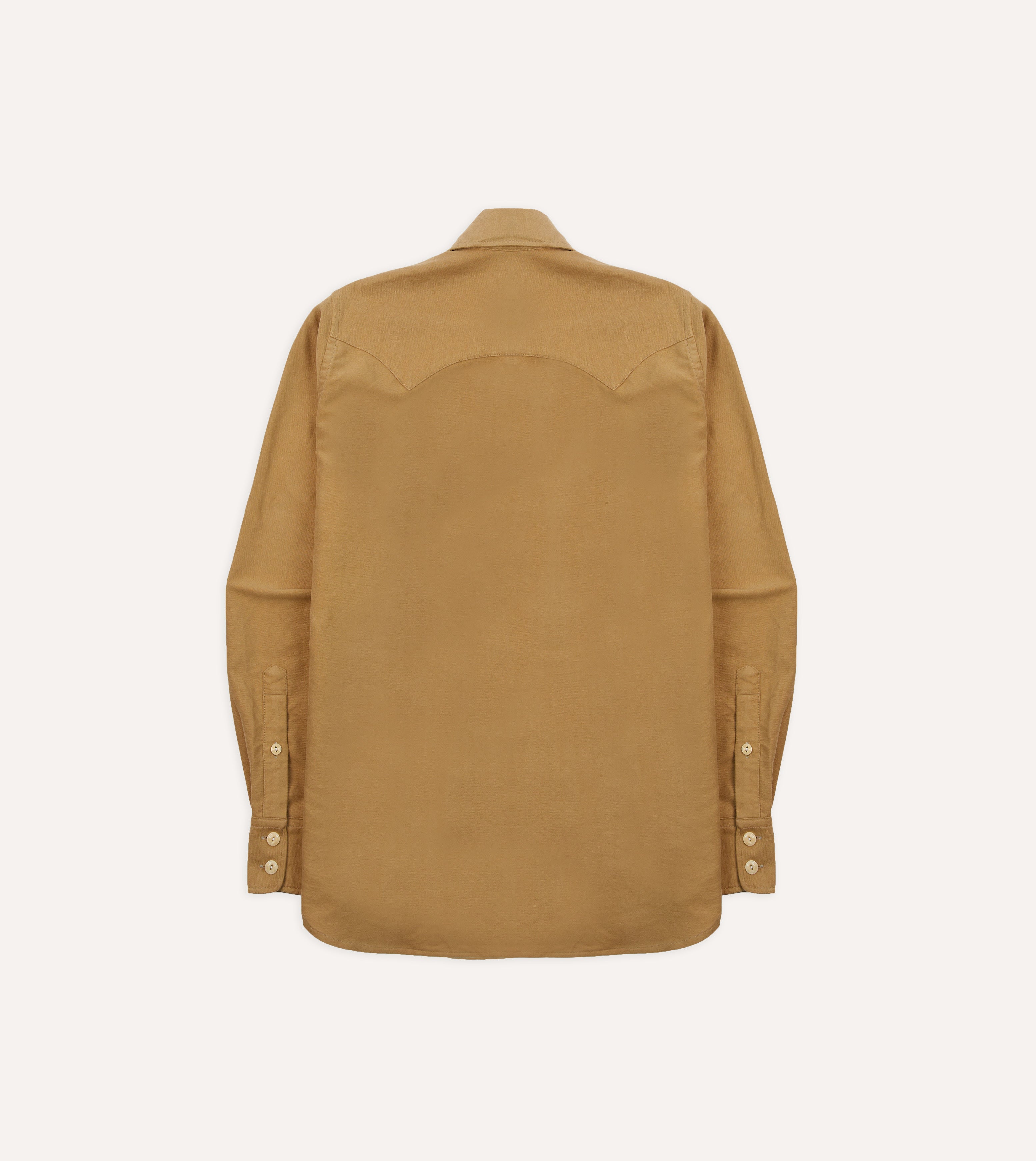 Sand Moleskin Two-Pocket Western Shirt