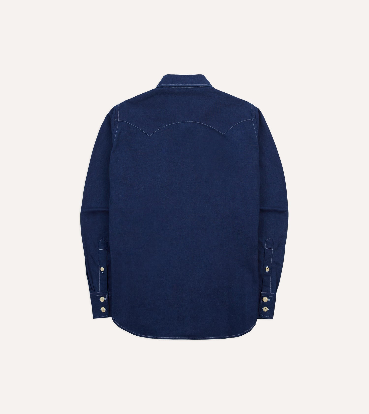 Indigo Canvas Two-Pocket Western Shirt
