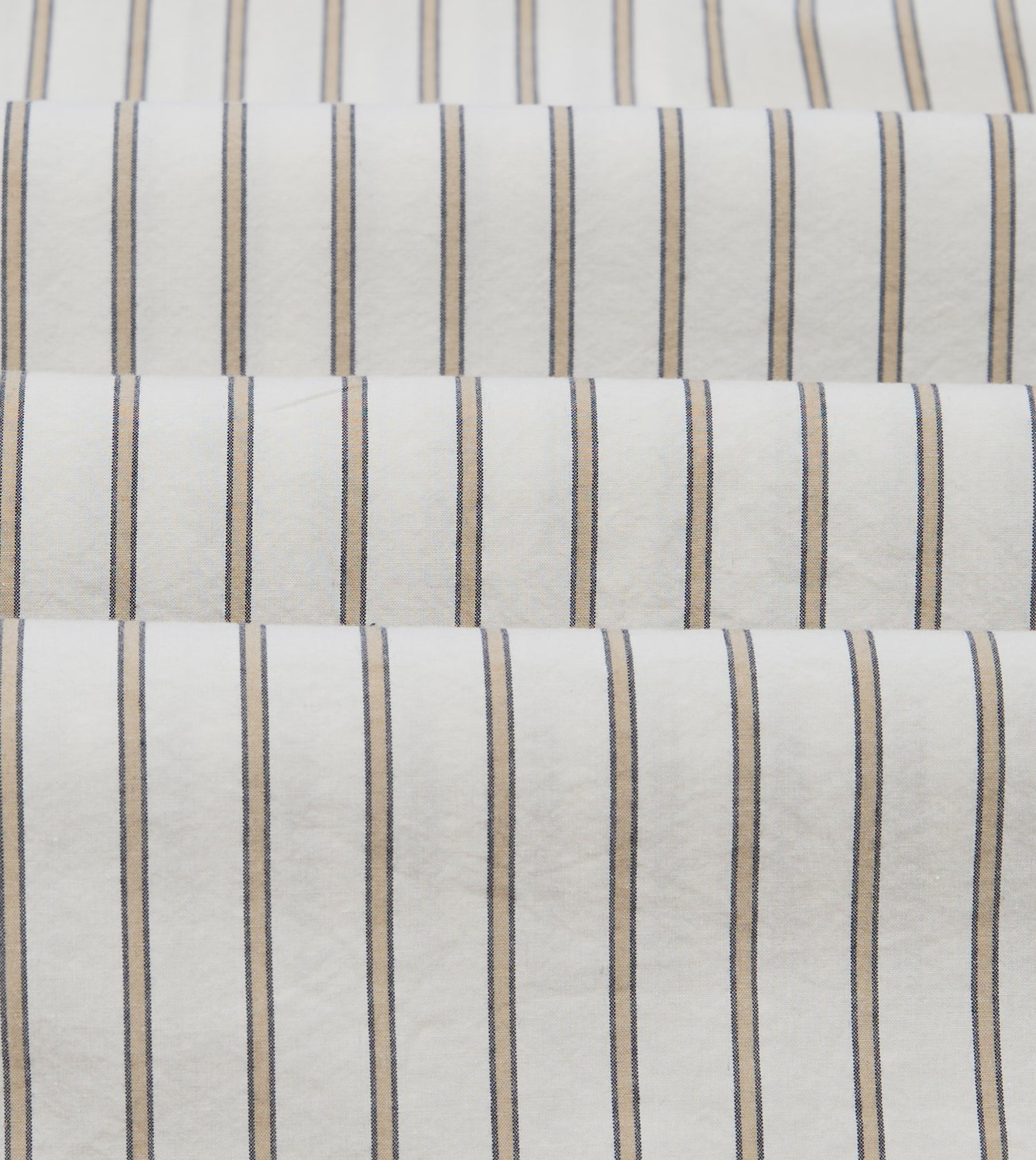 Ecru Stripe Cotton Two-Pocket Western Shirt