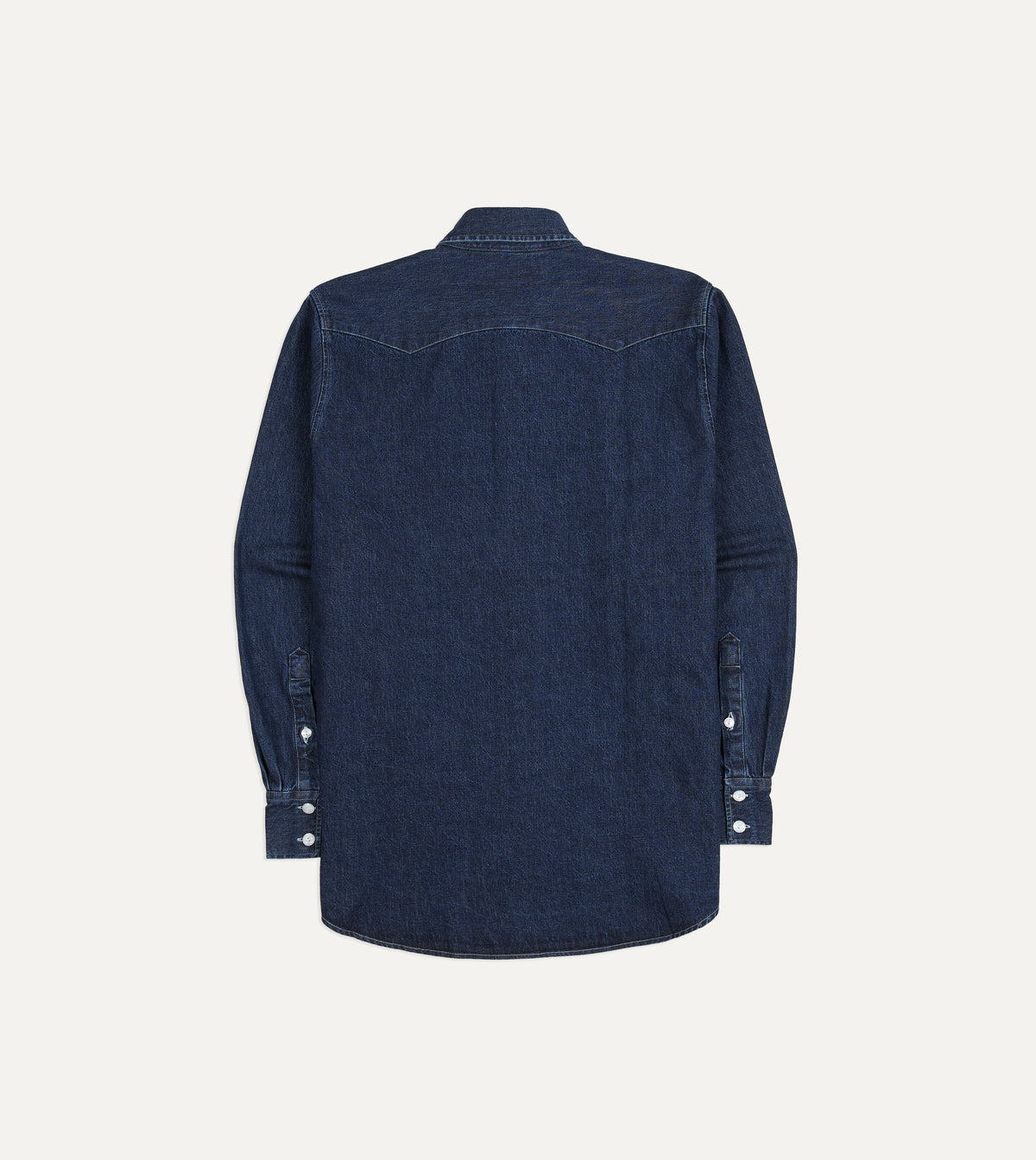 Indigo Rinse Denim Two-Pocket Western Shirt