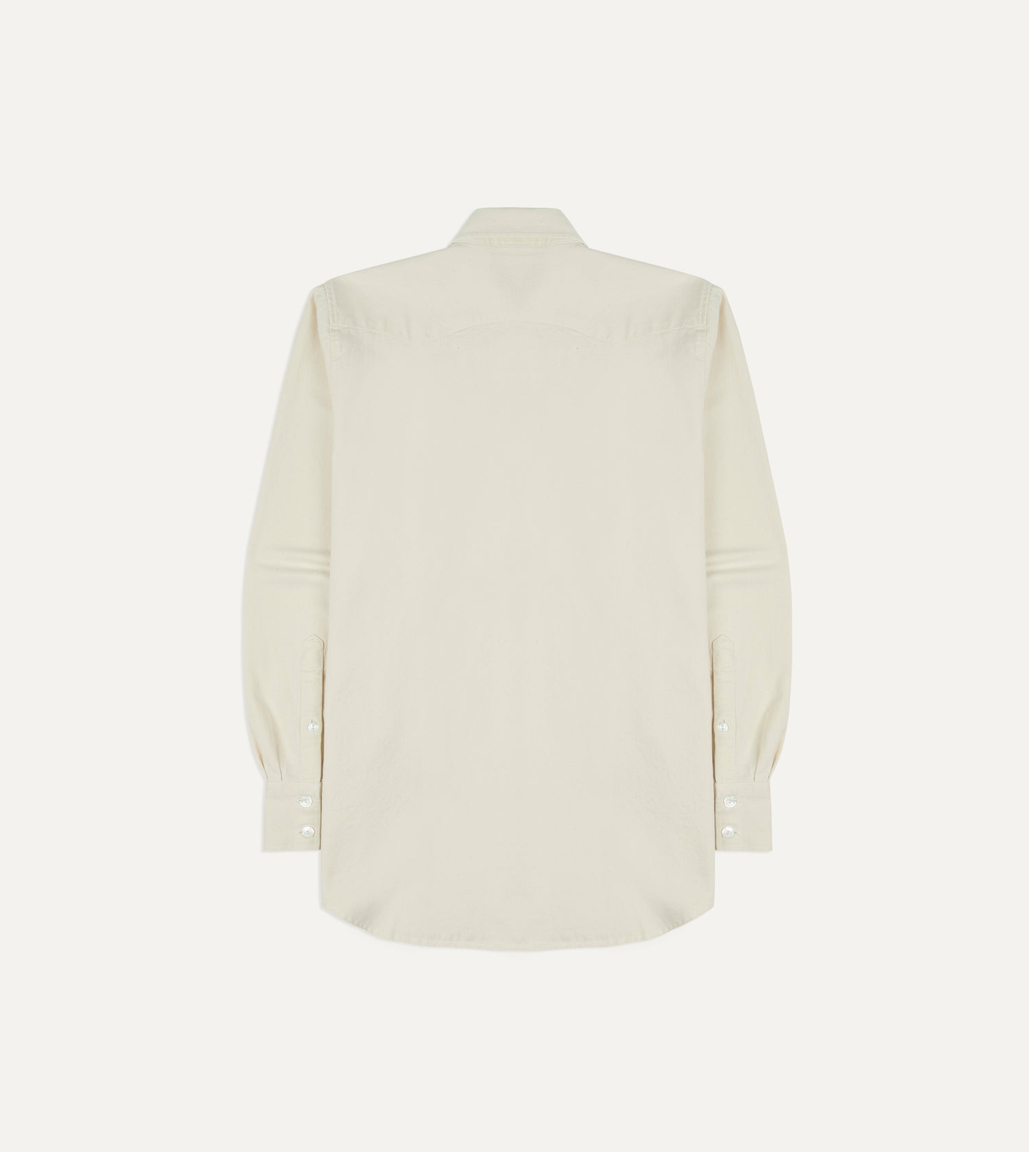 Ecru Denim Two-Pocket Western Shirt