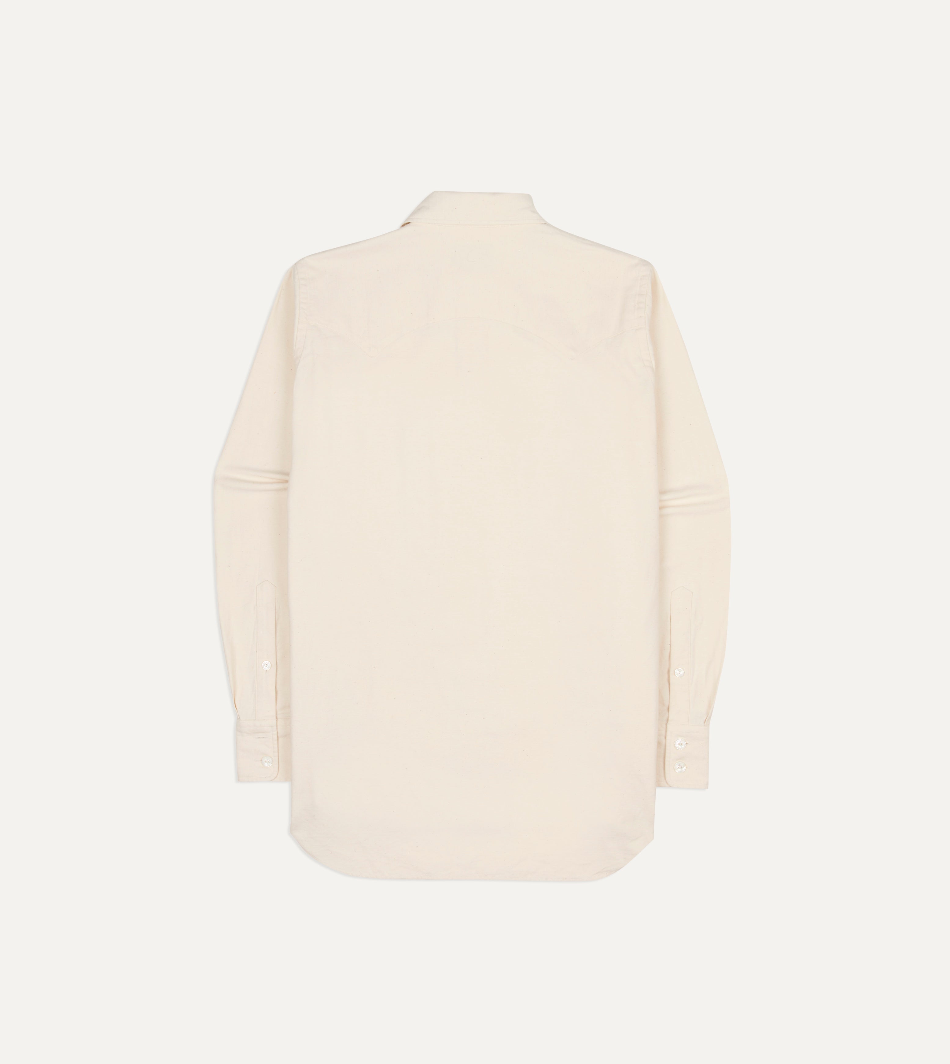 BEAMS F & Drake's Ecru Twill Two-Pocket Western Shirt