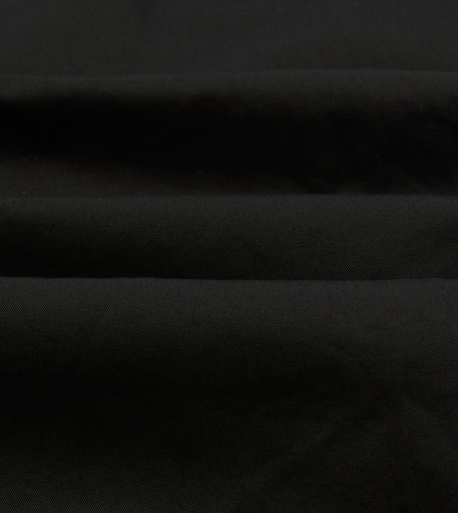 Black Cotton Mandarin Collar Shirt