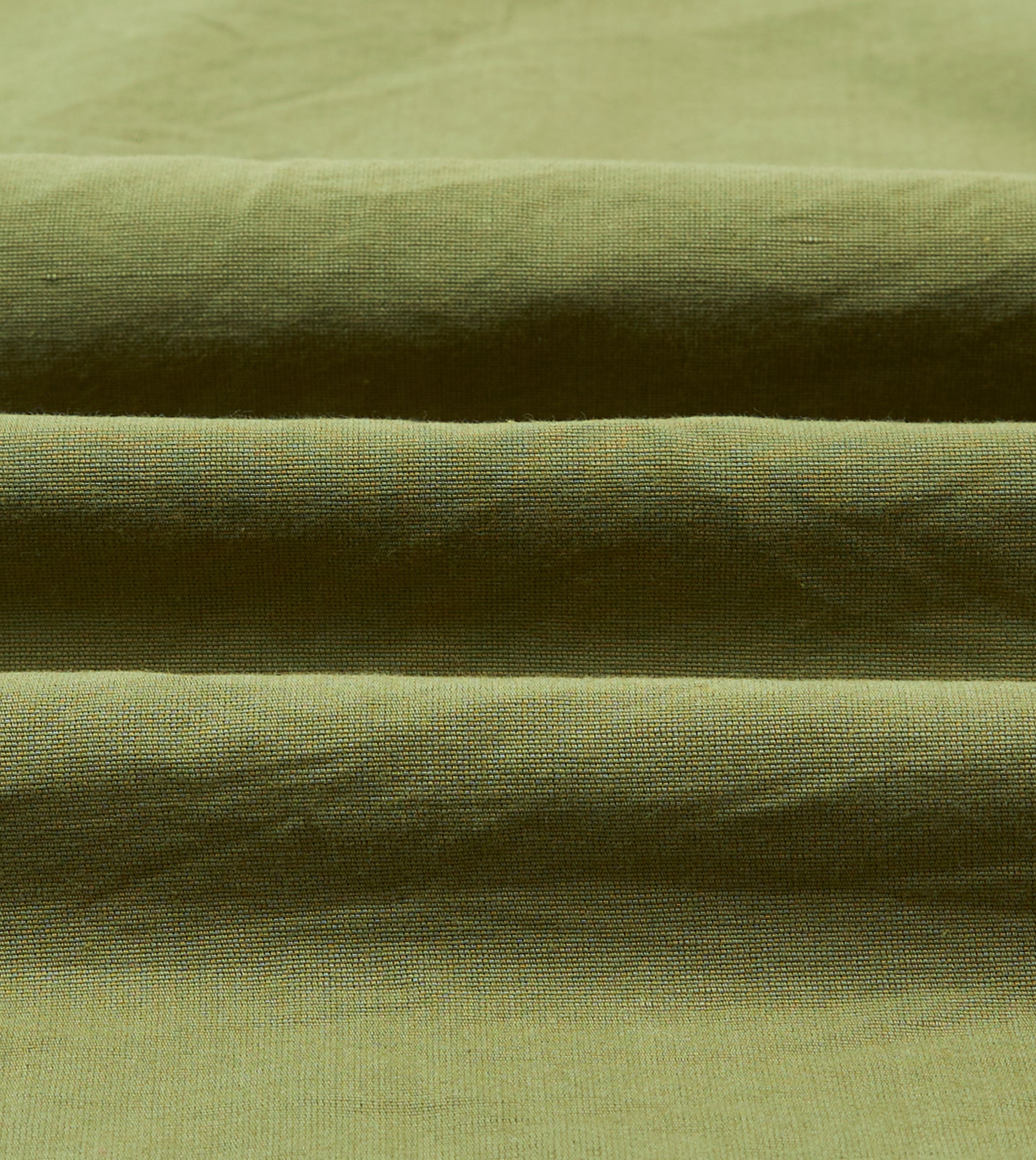 Olive Cotton-Linen Popover Shirt