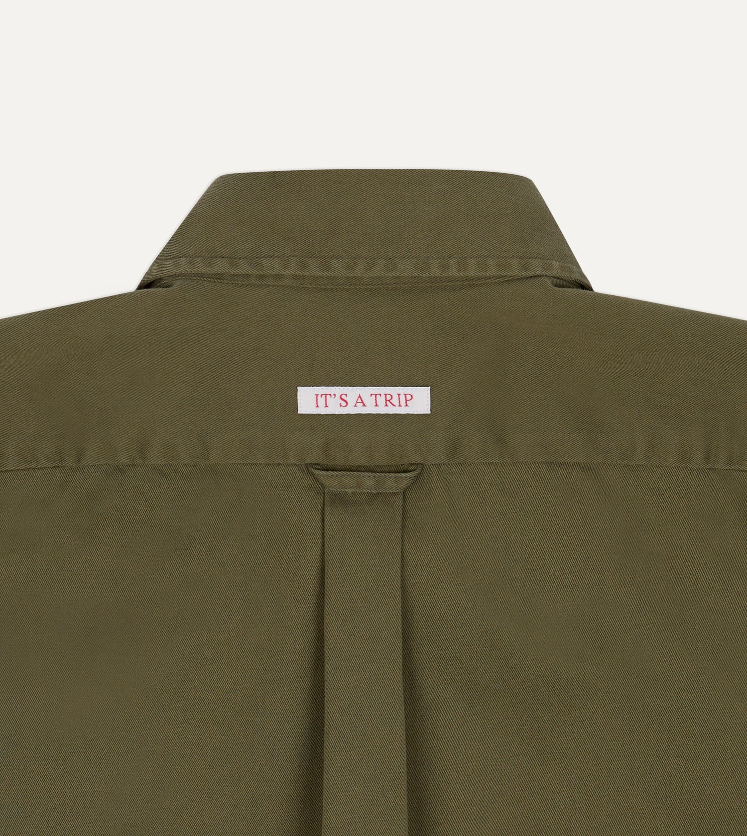 Drake's by A. Levine Olive Cotton Popover Shirt