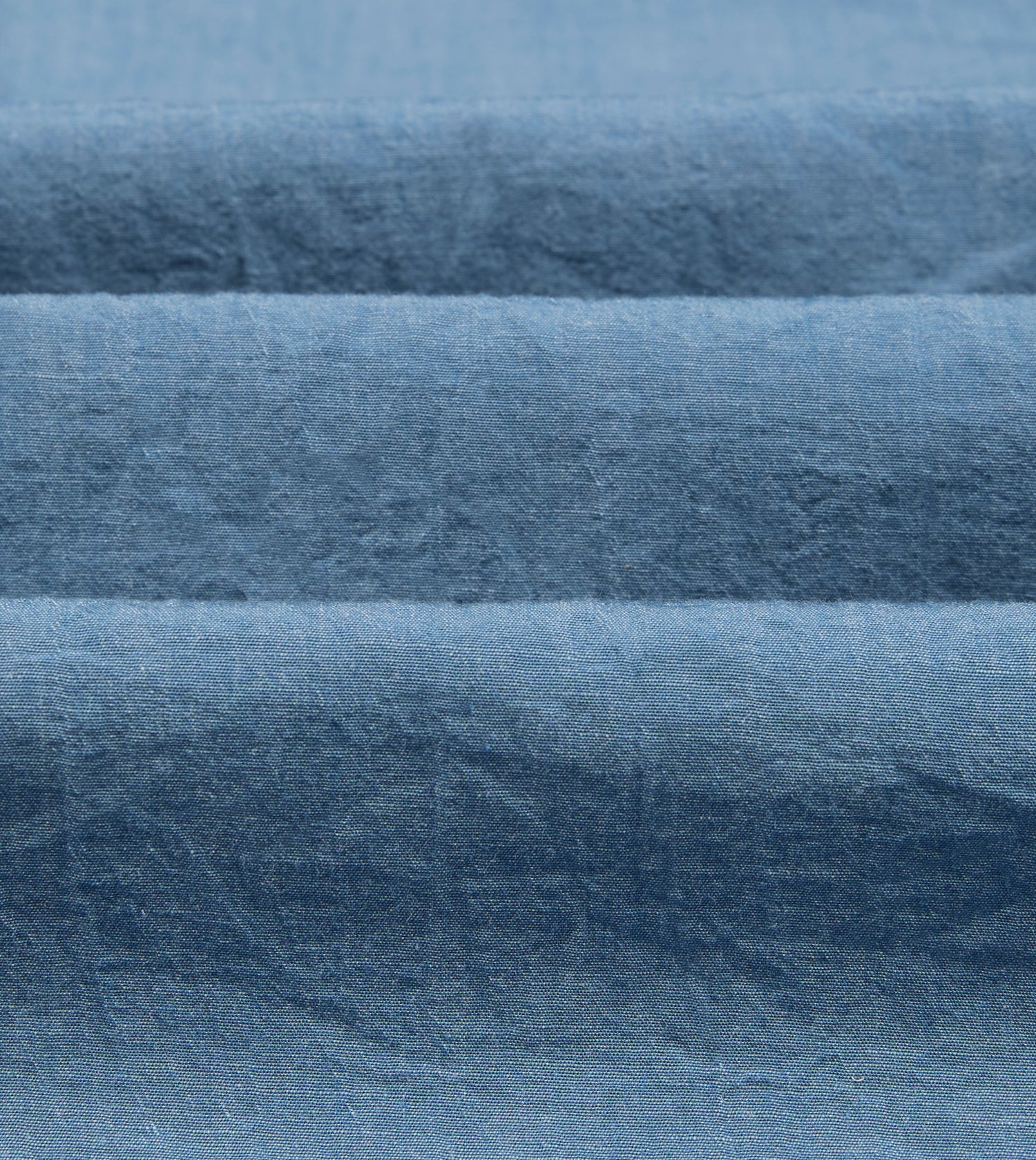 Light Indigo Cotton-Linen Popover Work Shirt